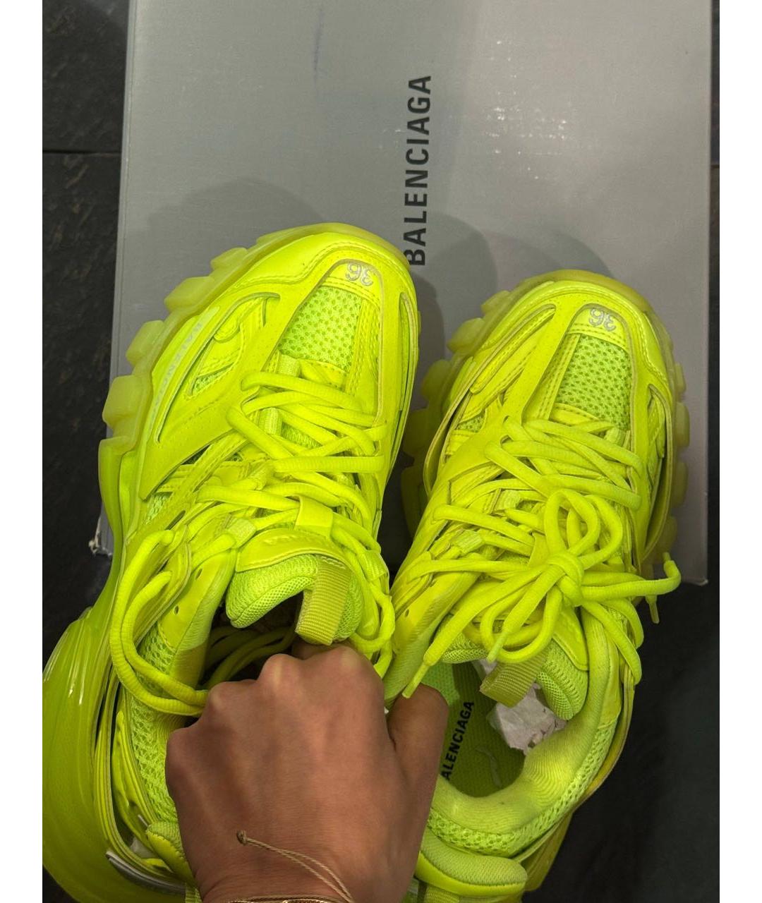 BALENCIAGA Желтые текстильные кроссовки, фото 2