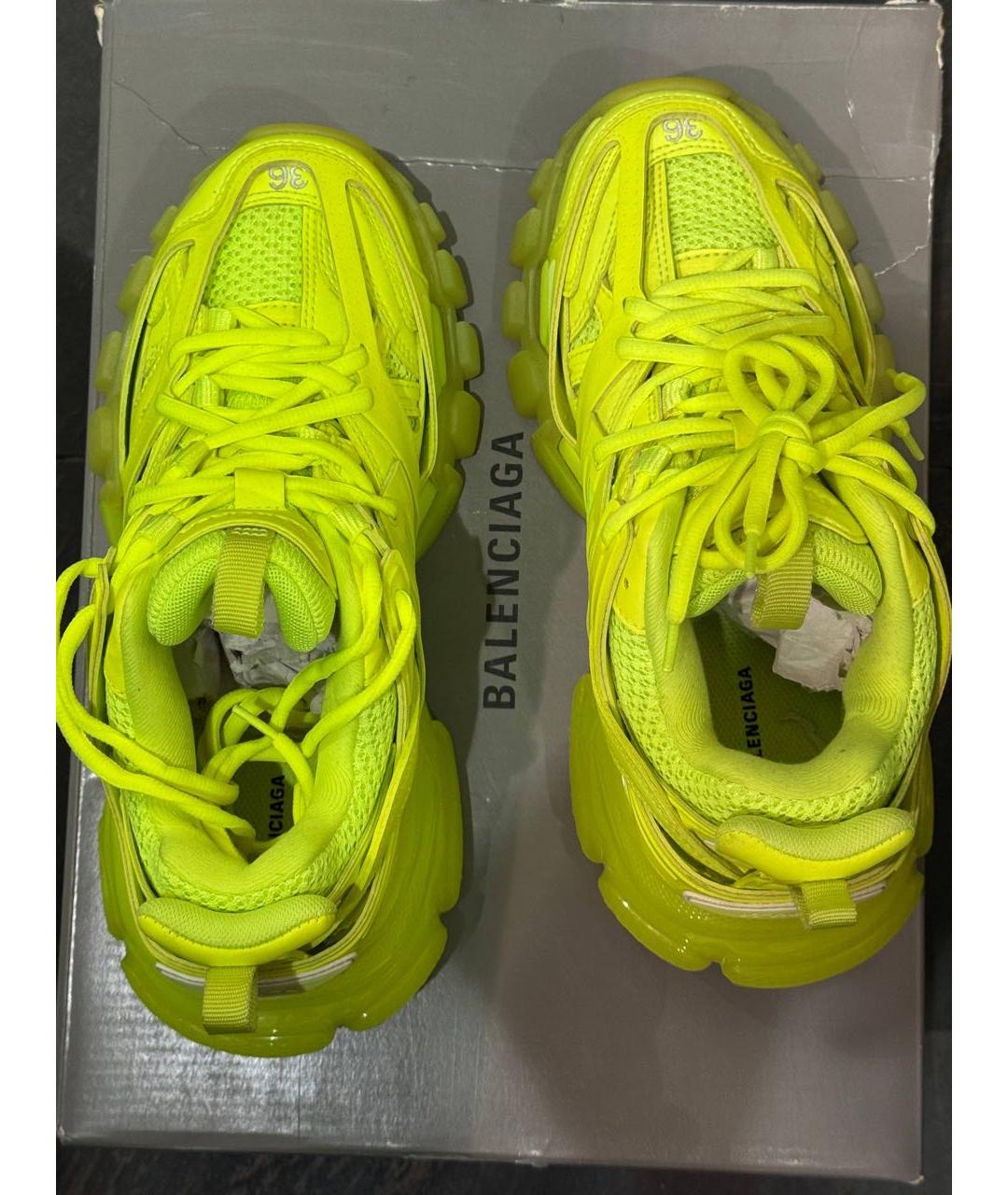 BALENCIAGA Желтые текстильные кроссовки, фото 3