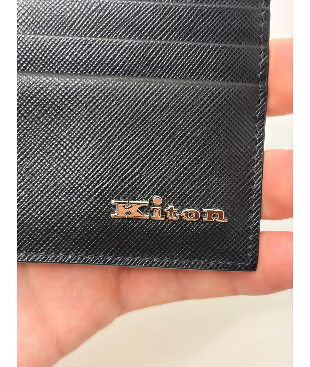 KITON Черный кожаный кардхолдер, фото 2