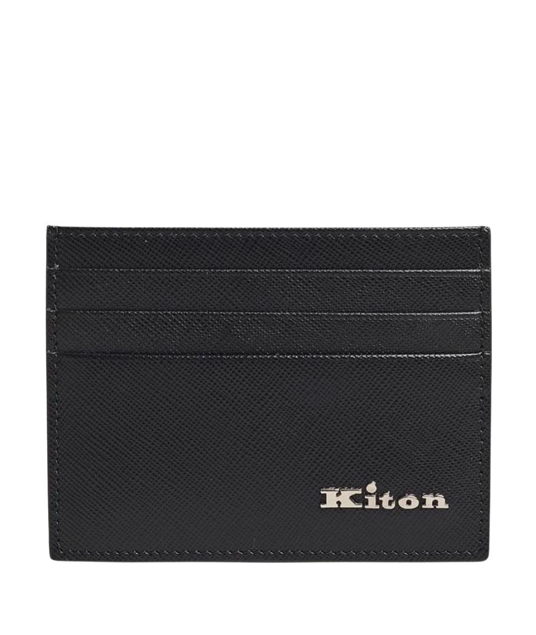 KITON Черный кожаный кардхолдер, фото 1