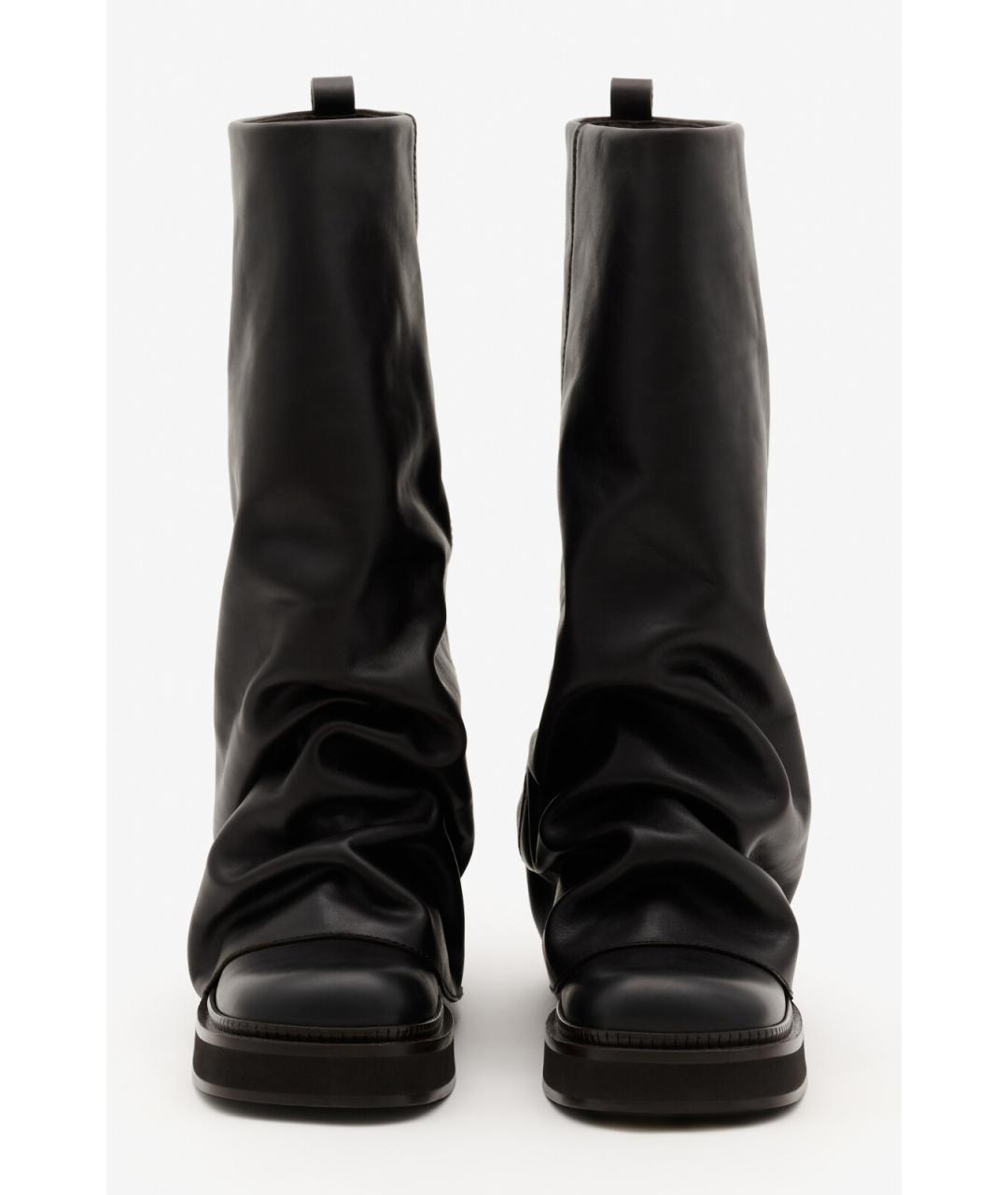 THE ATTICO Коричневые кожаные сапоги, фото 3