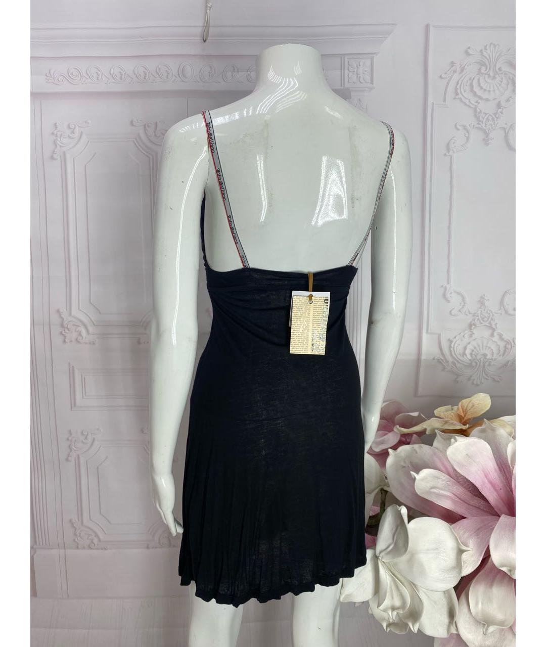 JOHN GALLIANO Черное вискозное платье, фото 6