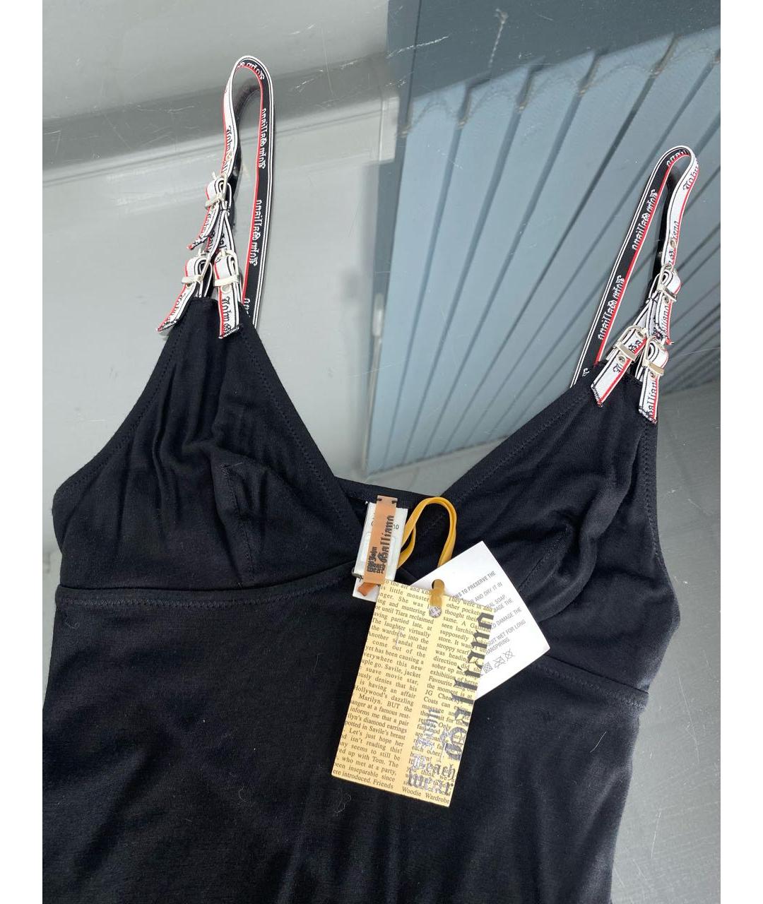 JOHN GALLIANO Черное вискозное платье, фото 3