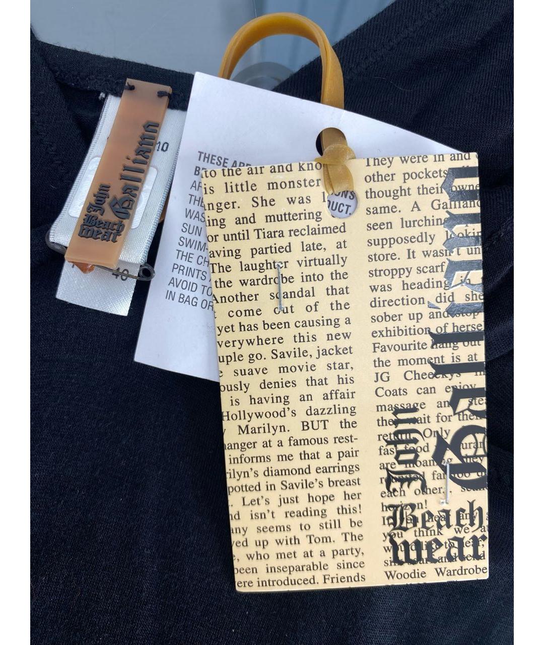 JOHN GALLIANO Черное вискозное платье, фото 4