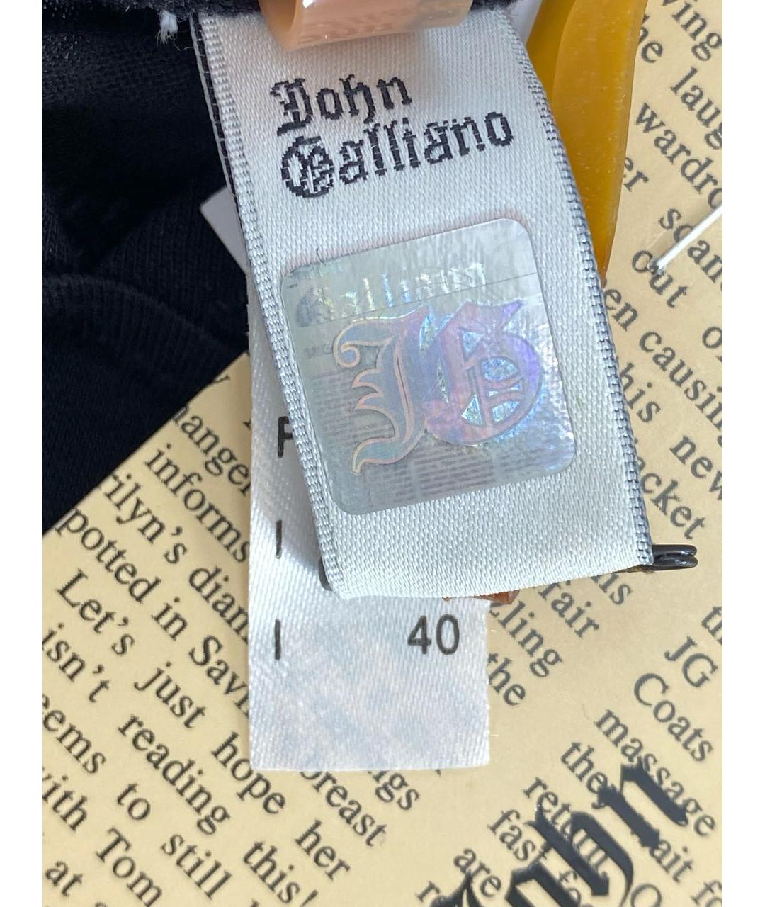 JOHN GALLIANO Черное вискозное платье, фото 8