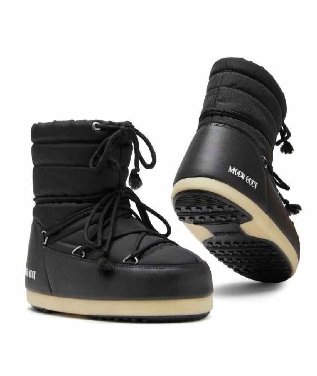 MOON BOOT Черные текстильные сапоги, фото 2