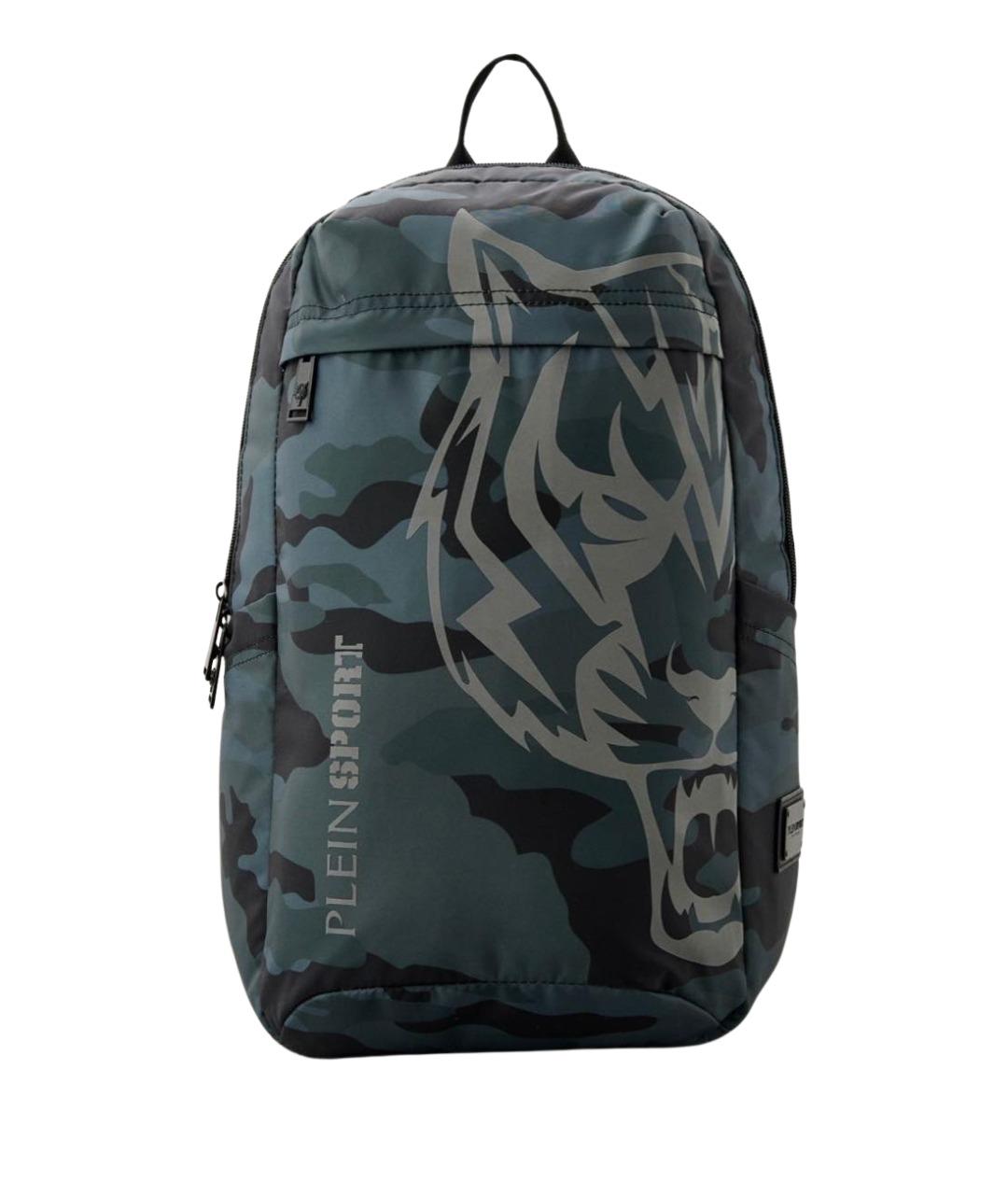 PLEIN SPORT Хаки тканевый рюкзак, фото 1