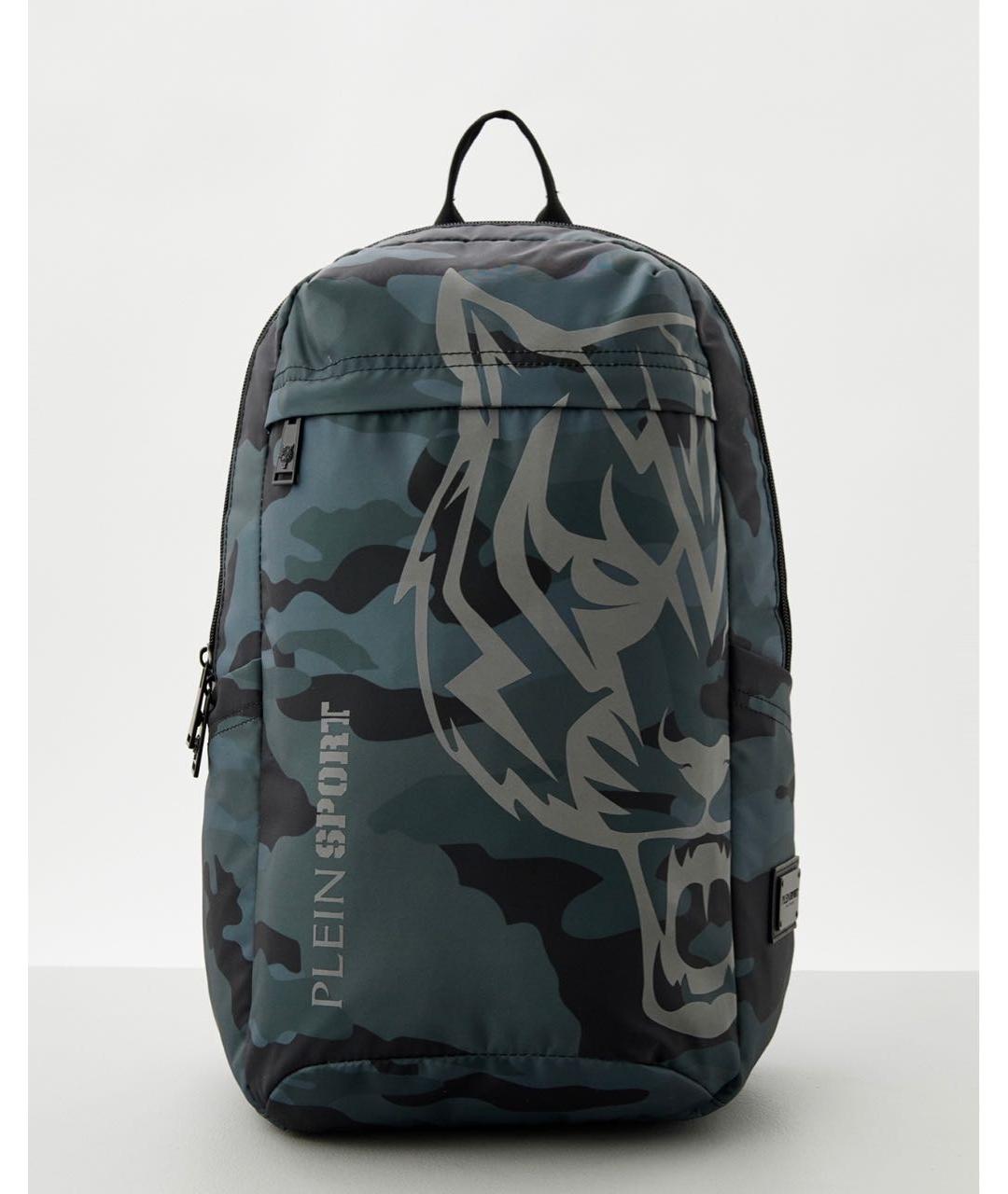 PLEIN SPORT Хаки тканевый рюкзак, фото 9
