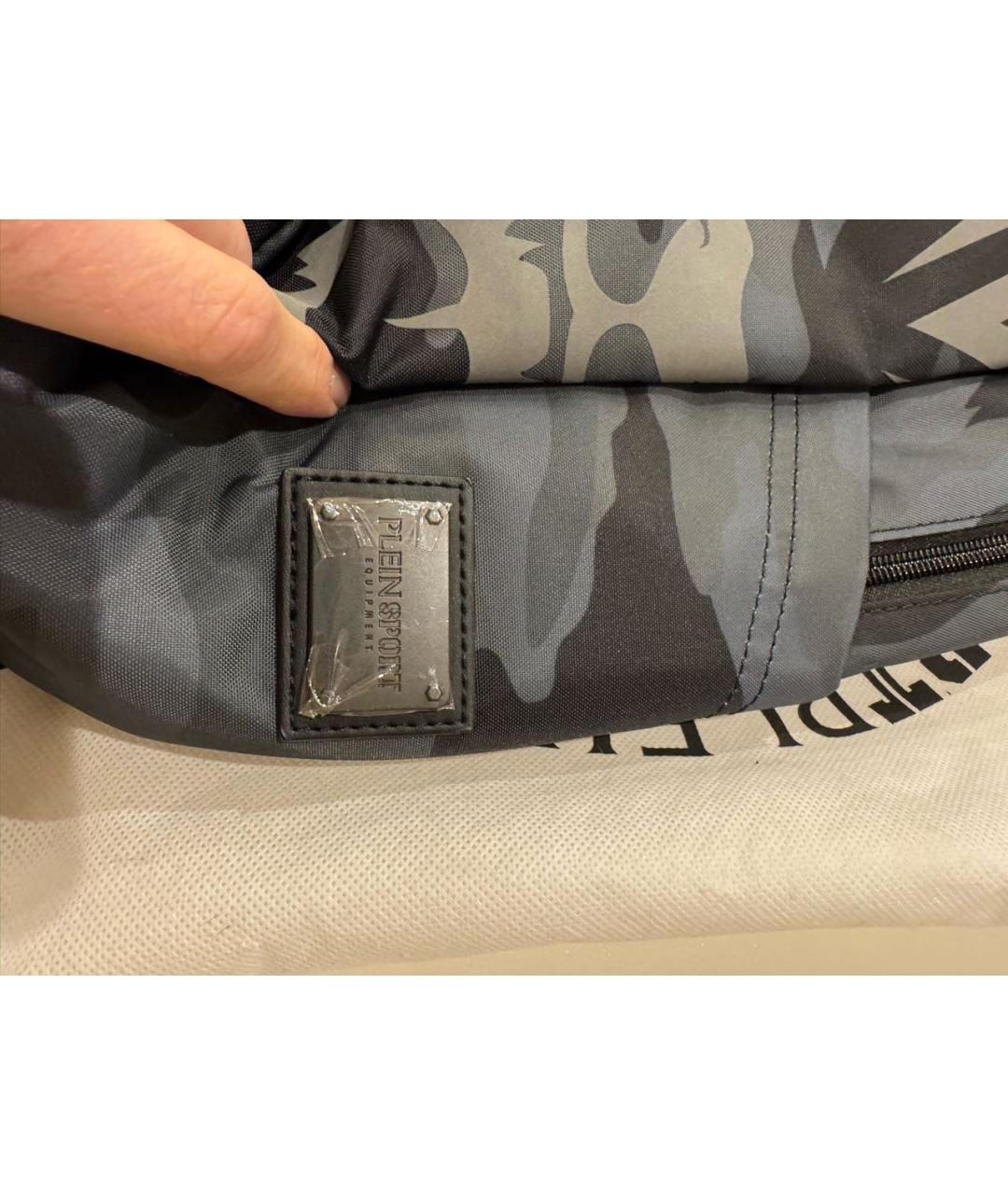PLEIN SPORT Хаки тканевый рюкзак, фото 6
