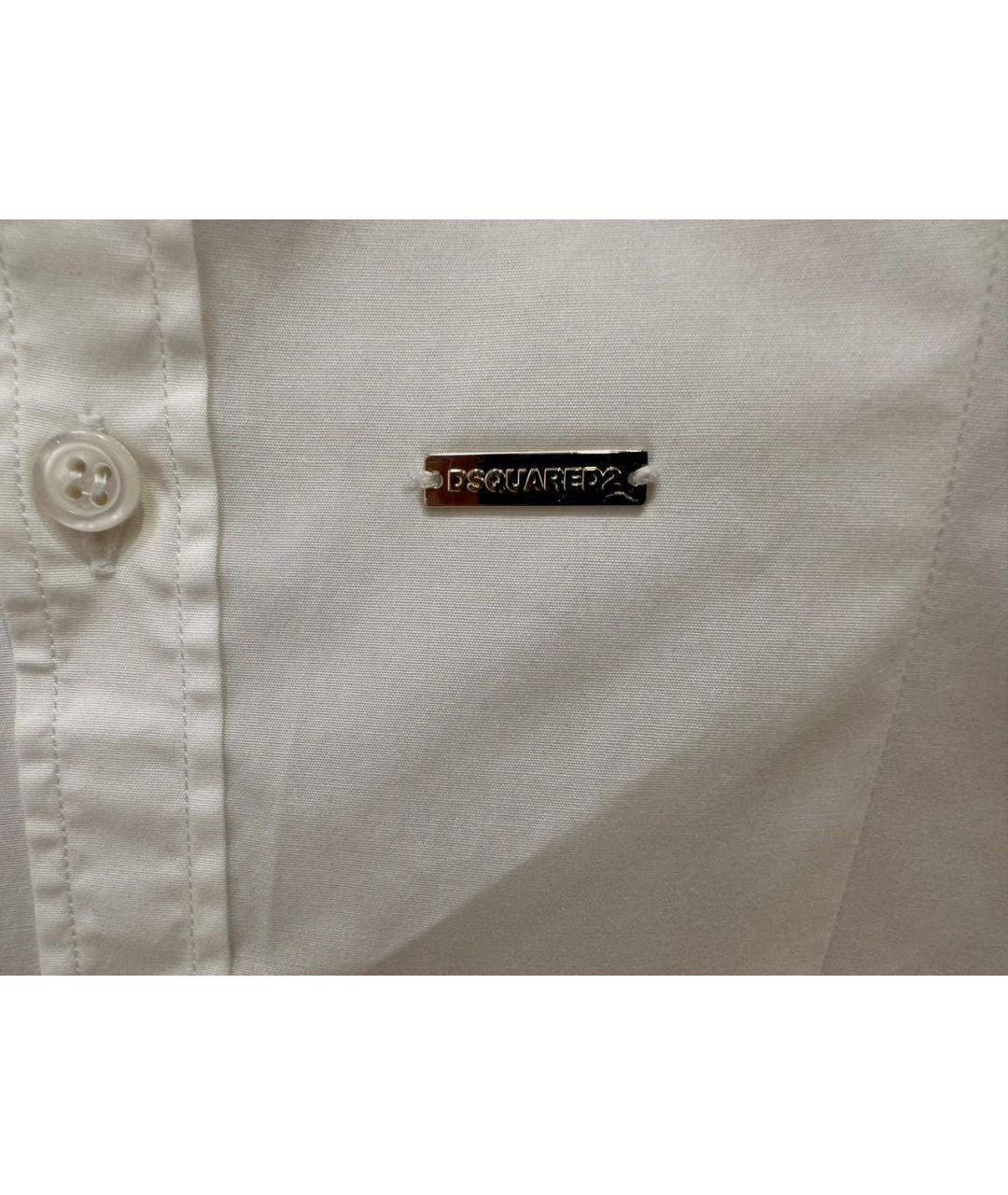 DSQUARED2 Белая хлопковая рубашка, фото 3