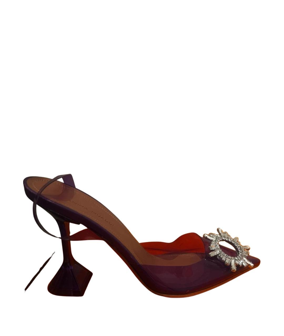 Amina Muaddi Фиолетовые туфли, фото 1