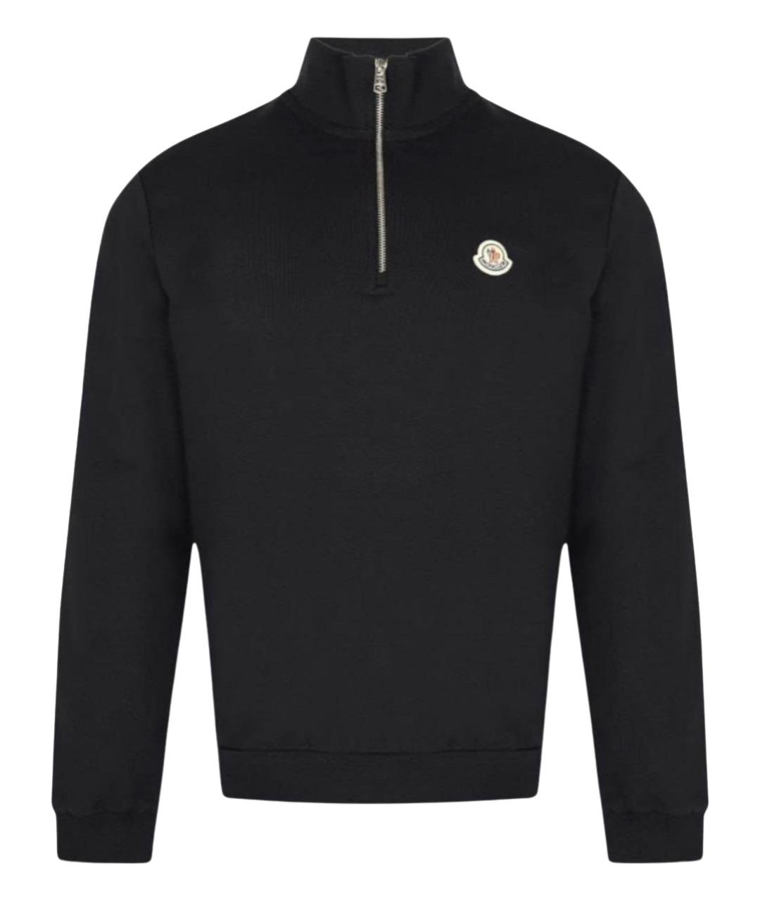 MONCLER Черный хлопковый джемпер / свитер, фото 1