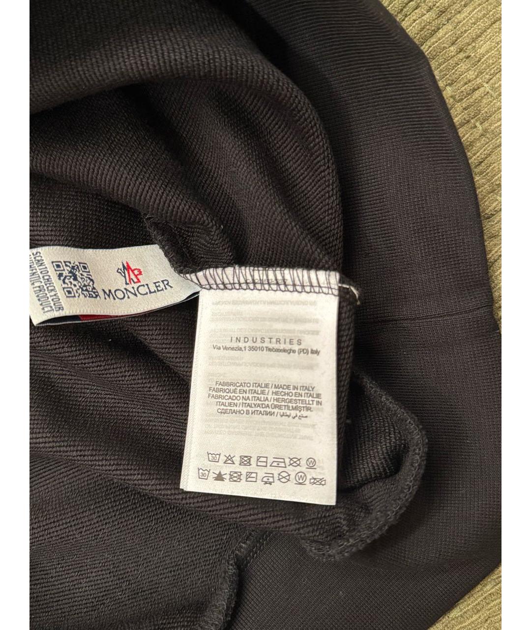 MONCLER Черный хлопковый джемпер / свитер, фото 4