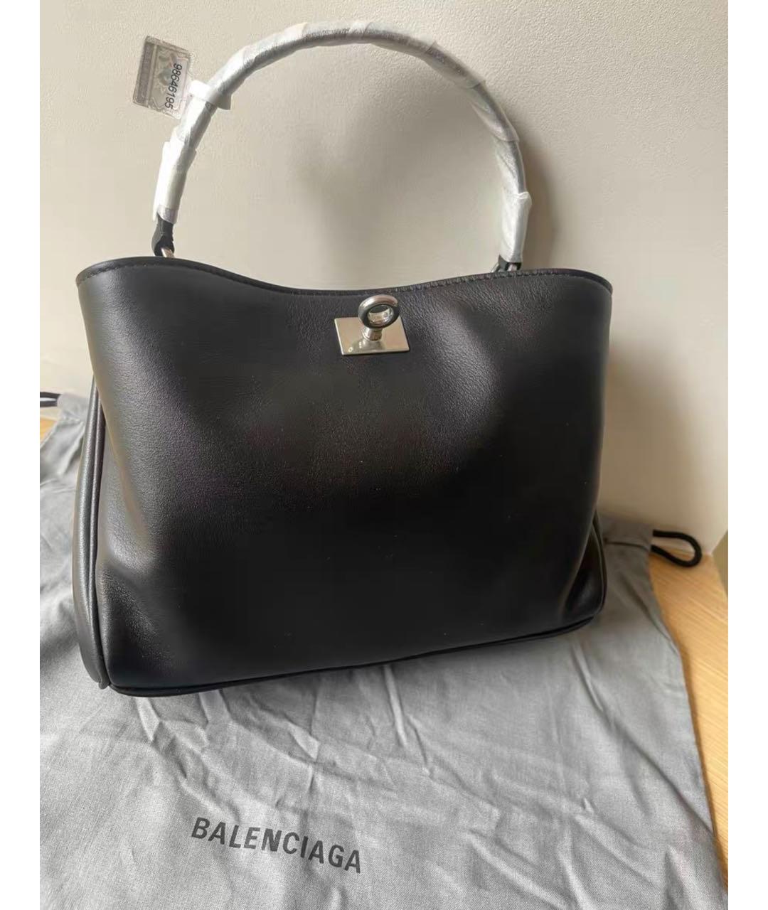 BALENCIAGA Черная кожаная сумка через плечо, фото 7