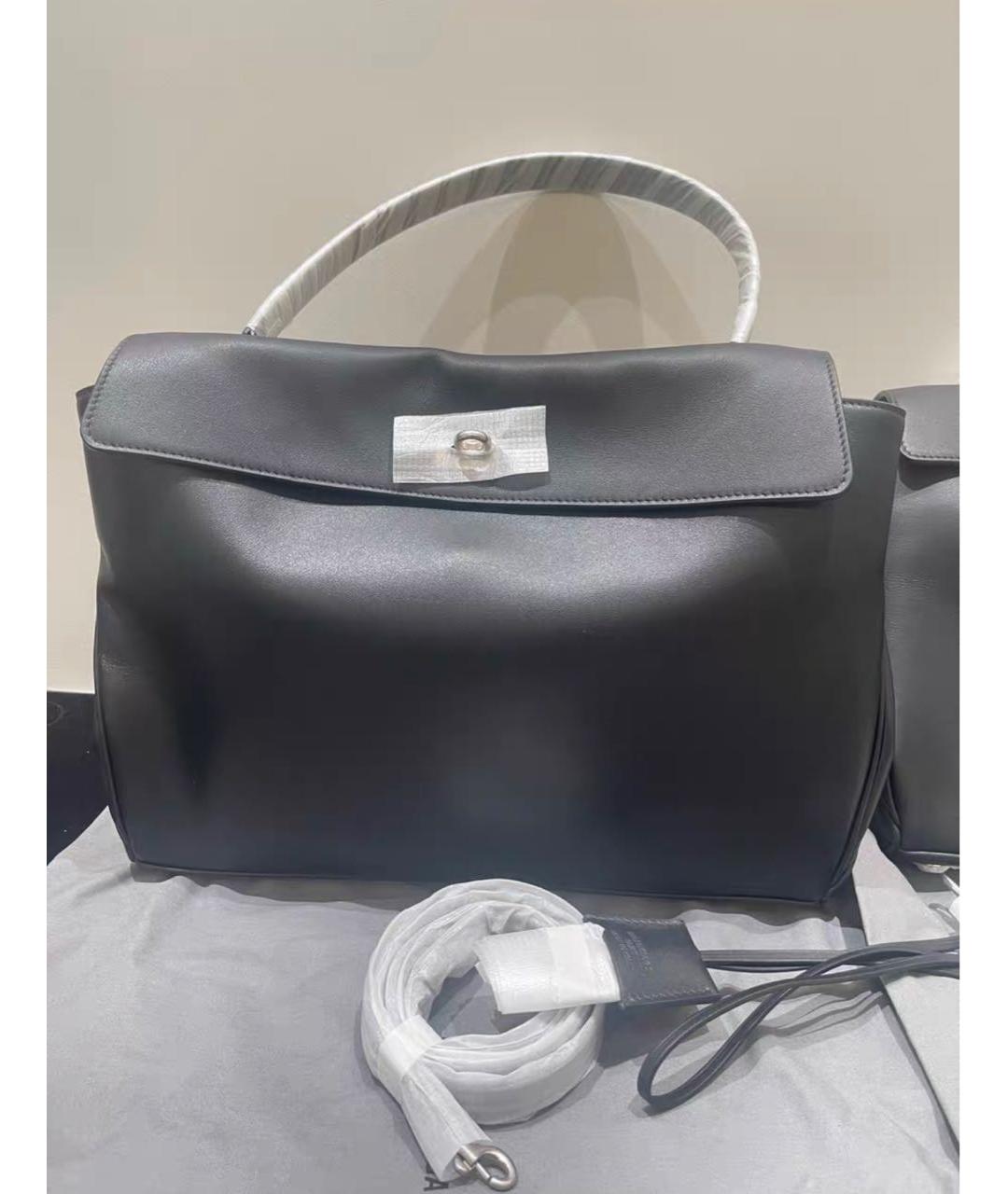 BALENCIAGA Черная кожаная сумка через плечо, фото 8