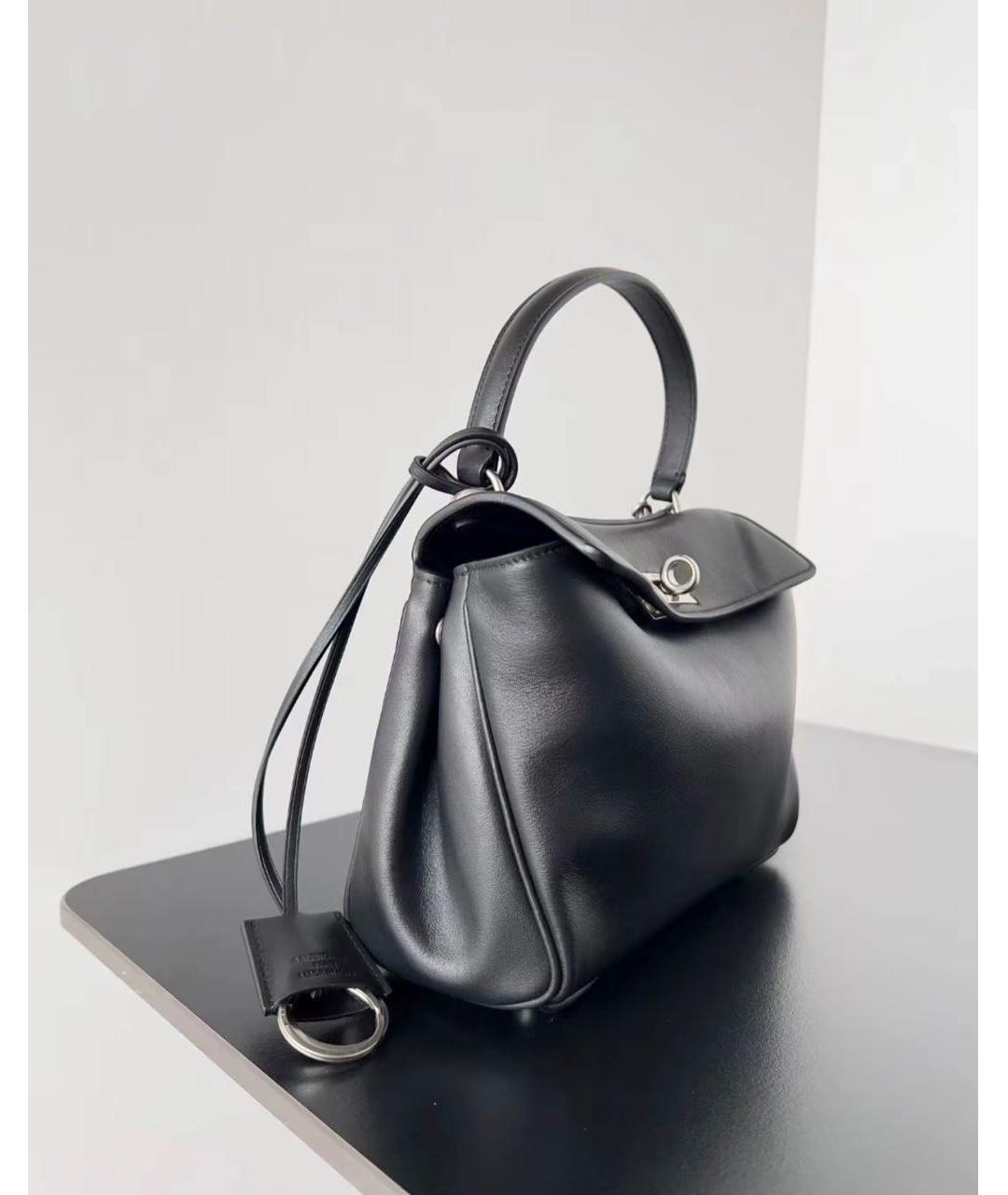 BALENCIAGA Черная кожаная сумка через плечо, фото 6