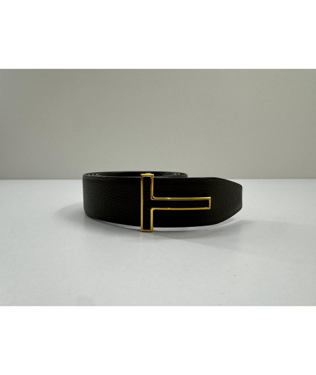 TOM FORD Хаки кожаный ремень, фото 5