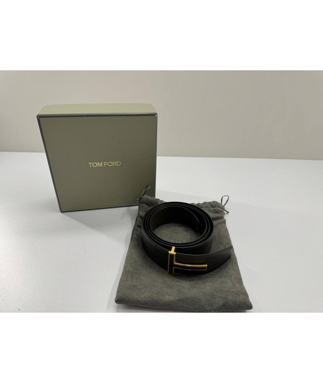TOM FORD Хаки кожаный ремень, фото 2