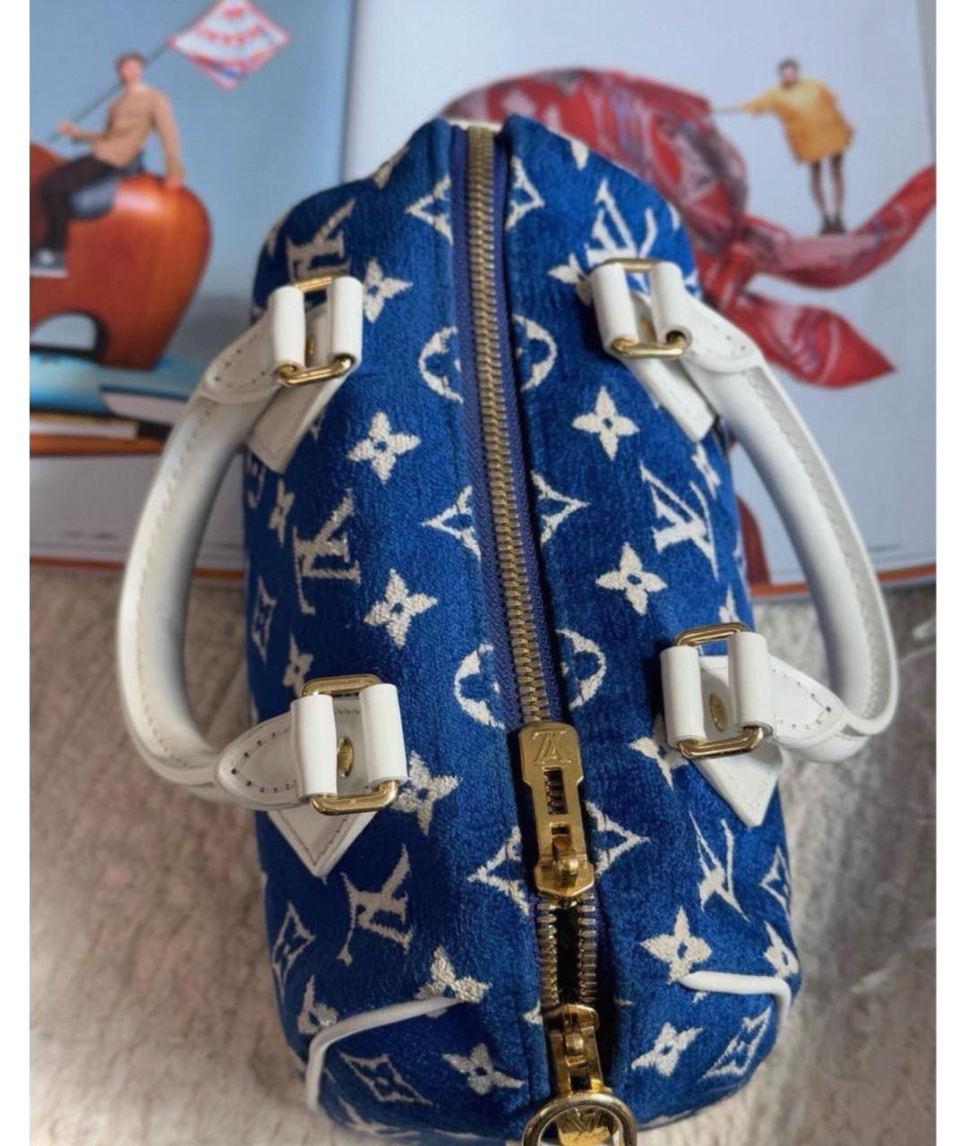 LOUIS VUITTON Синяя деним сумка через плечо, фото 5