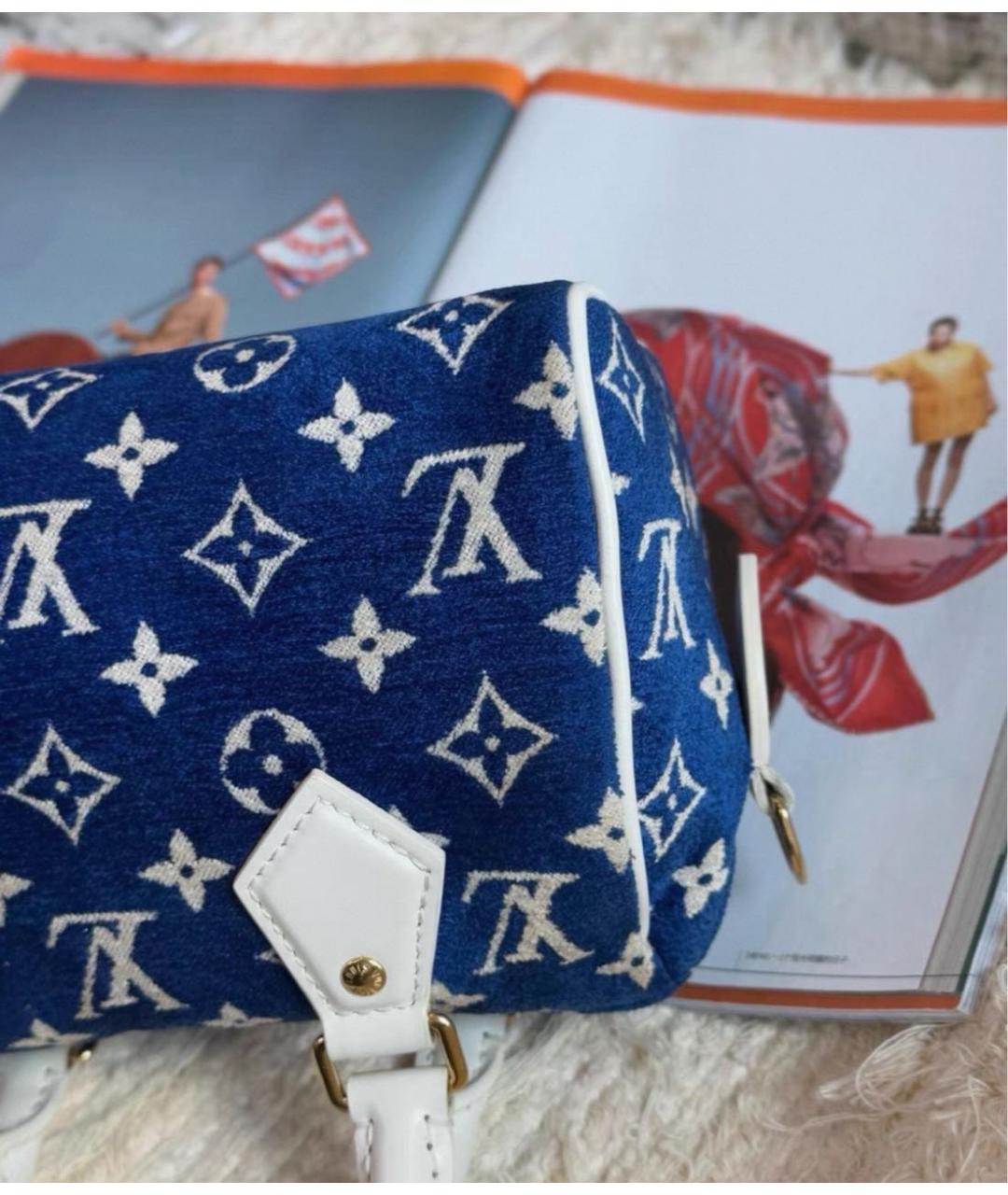 LOUIS VUITTON Синяя деним сумка через плечо, фото 4