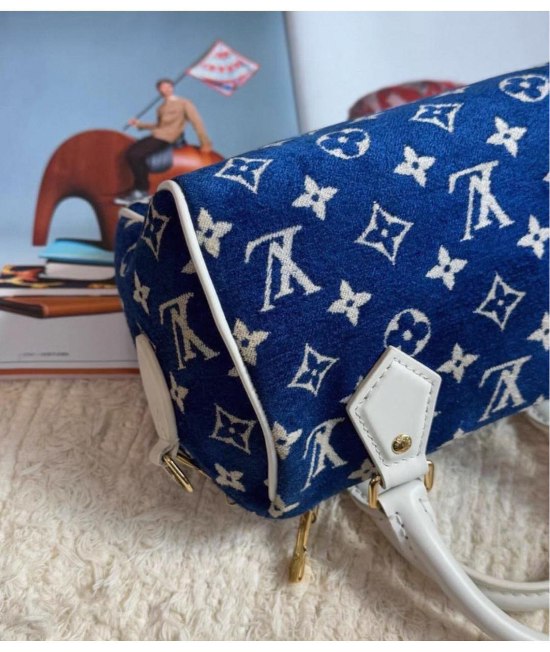 LOUIS VUITTON Синяя деним сумка через плечо, фото 3