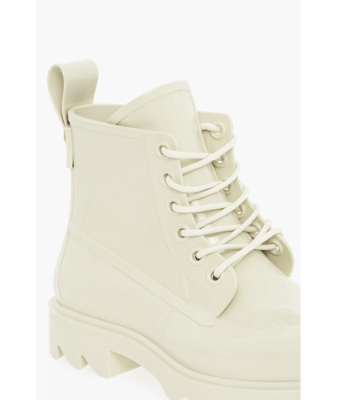 BOTTEGA VENETA Бежевые резиновые ботинки, фото 4