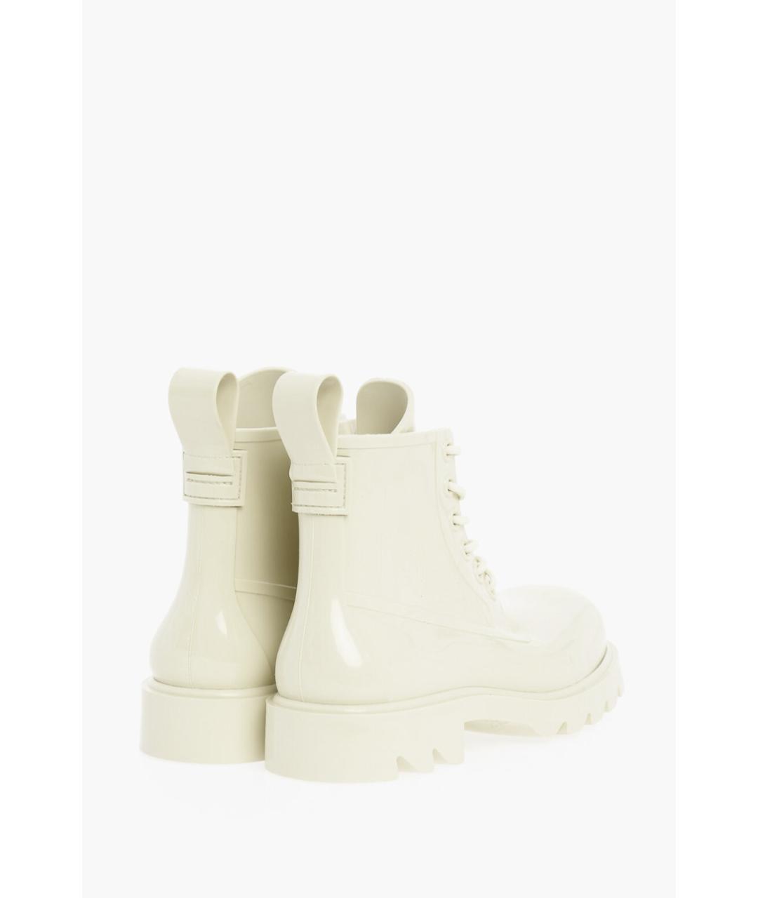 BOTTEGA VENETA Бежевые резиновые ботинки, фото 3