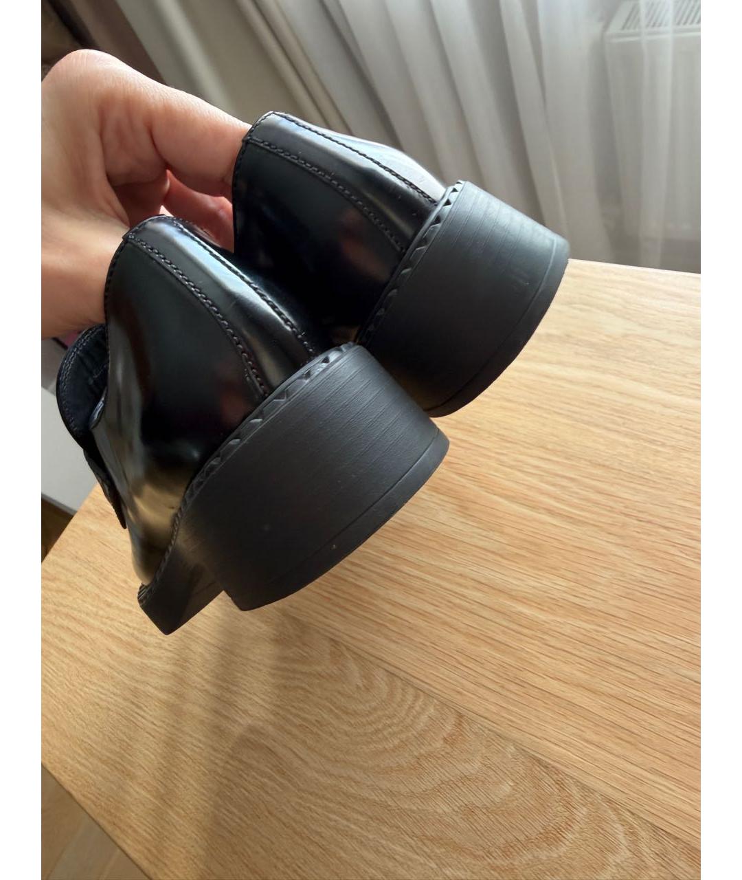 PRADA Черные кожаные лоферы, фото 4