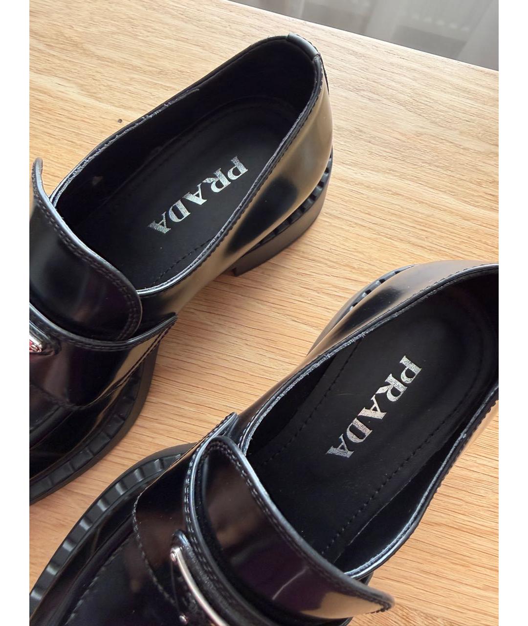 PRADA Черные кожаные лоферы, фото 5