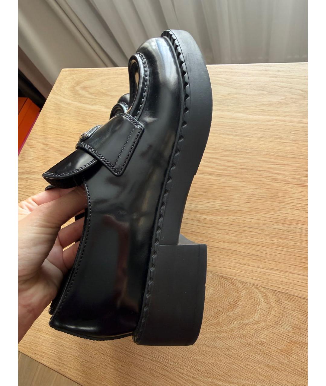 PRADA Черные кожаные лоферы, фото 8