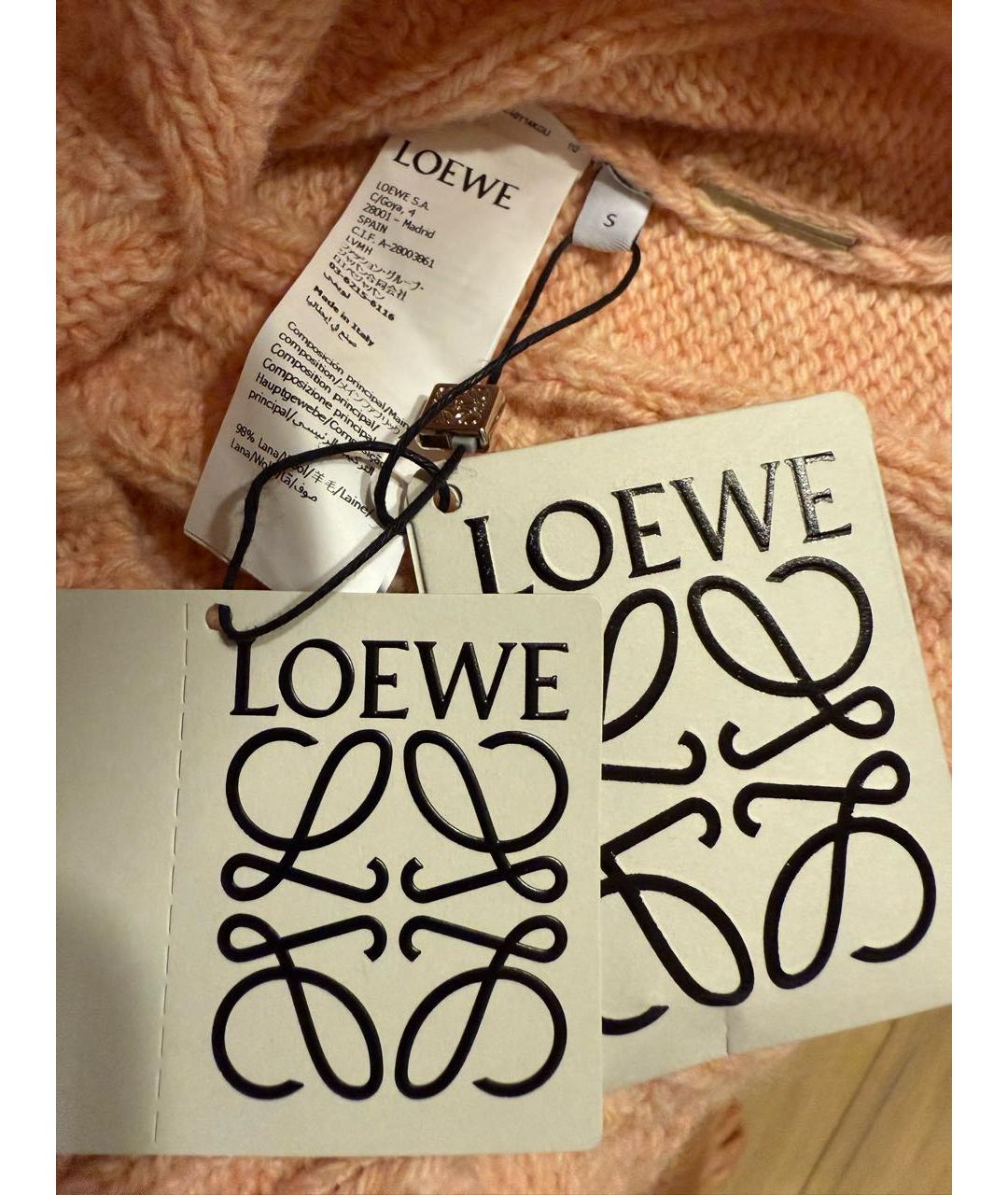 LOEWE Коралловый шерстяной джемпер / свитер, фото 5