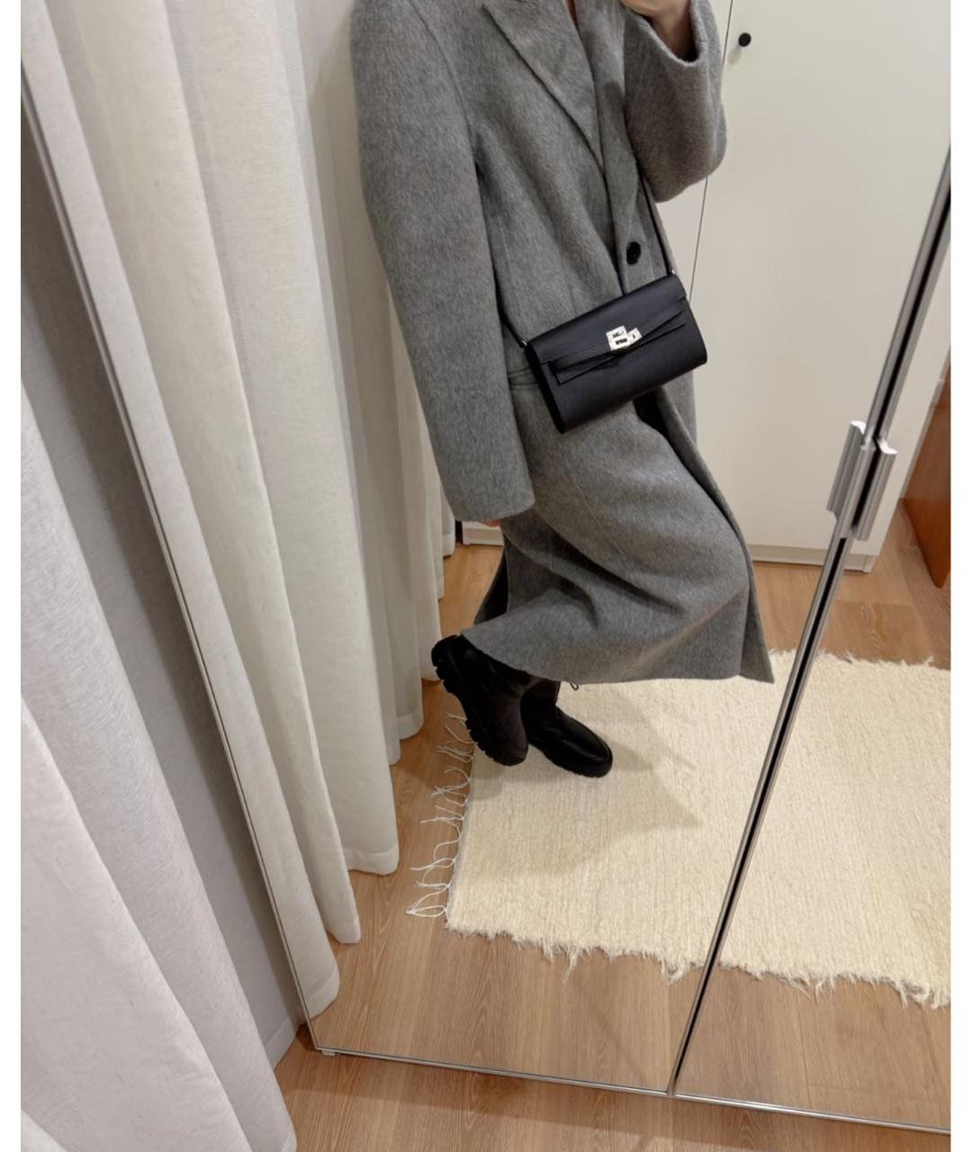 HERMES Черная кожаная сумка через плечо, фото 6