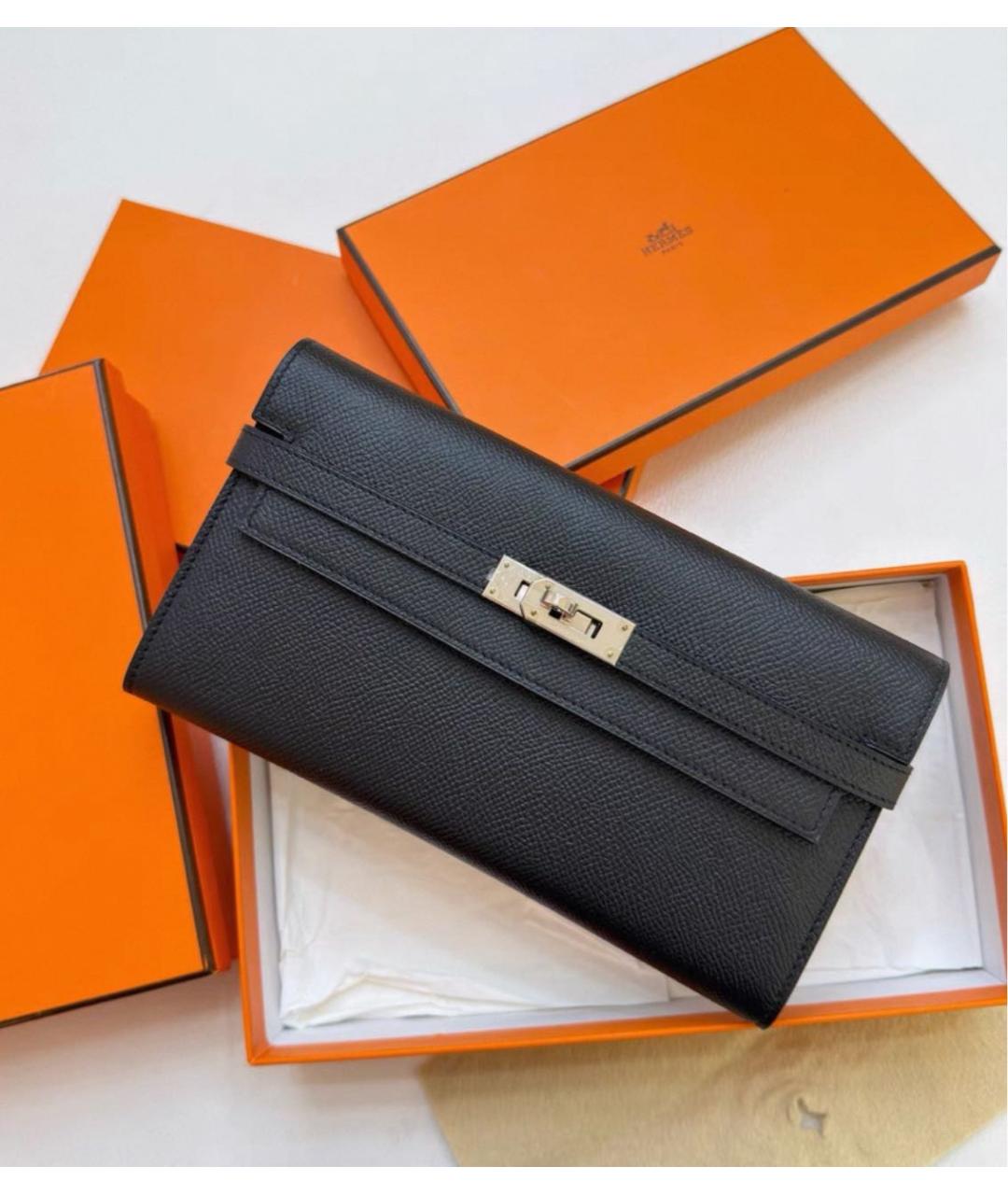 HERMES Черная кожаная сумка через плечо, фото 2