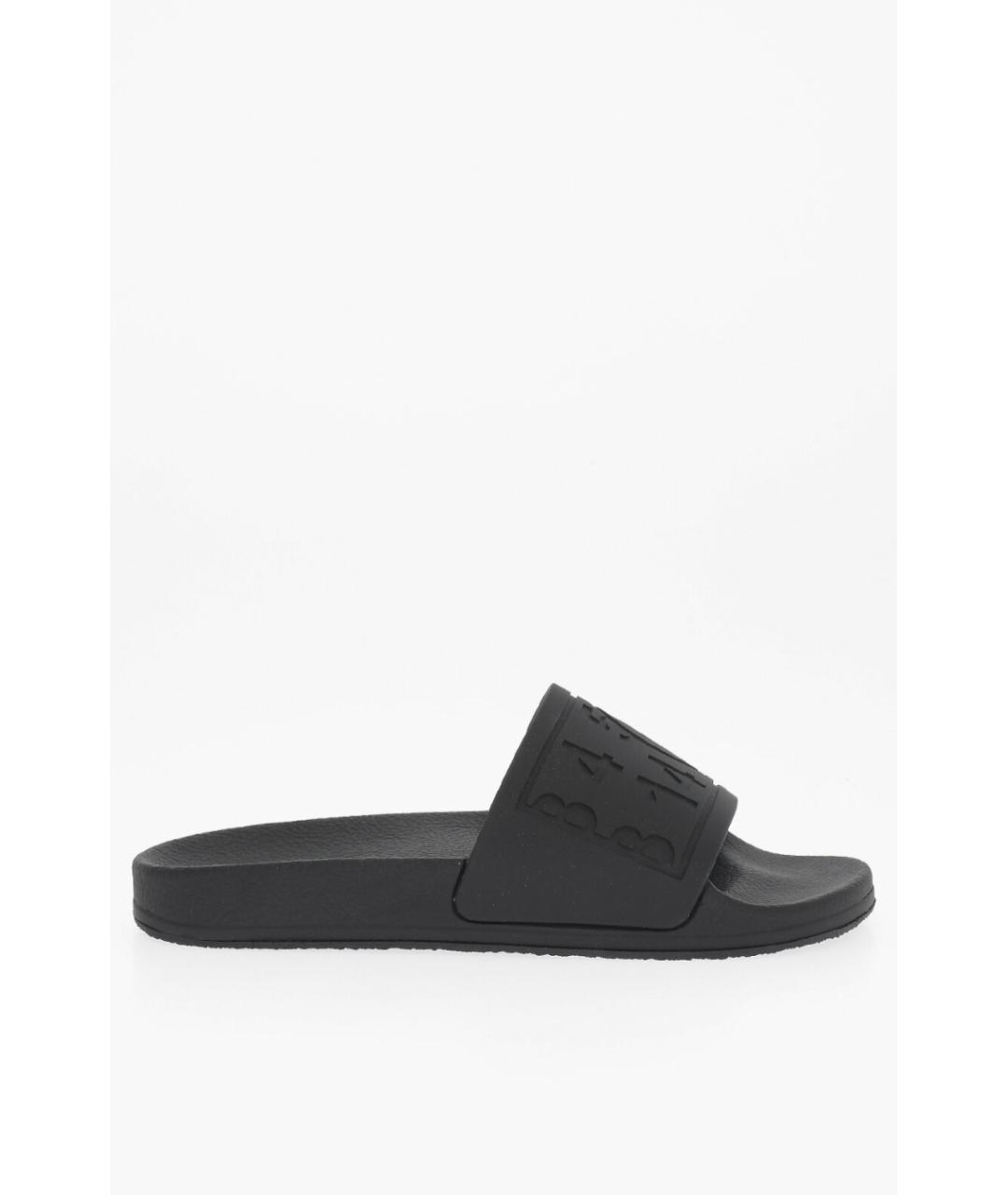 MAISON MARGIELA Черные резиновые шлепанцы, фото 5