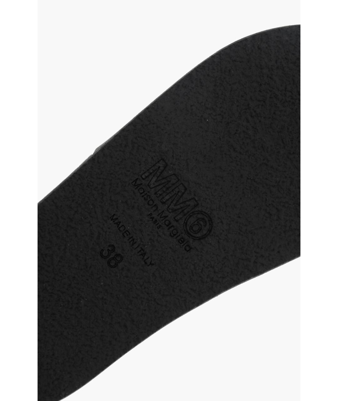 MAISON MARGIELA Черные резиновые шлепанцы, фото 4