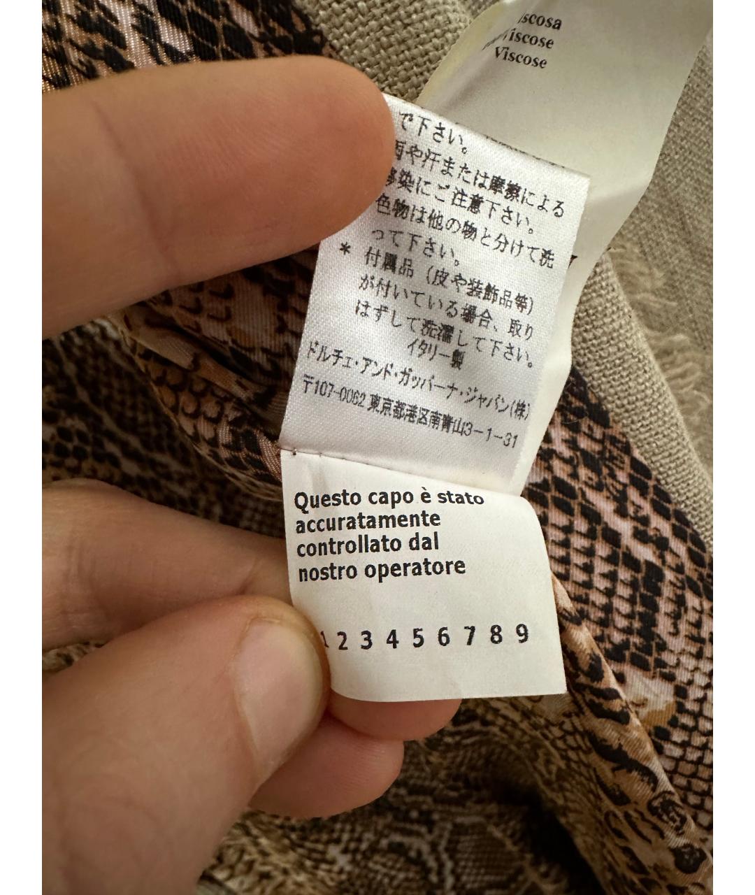 DOLCE&GABBANA Бежевый льняной тренч/плащ, фото 9