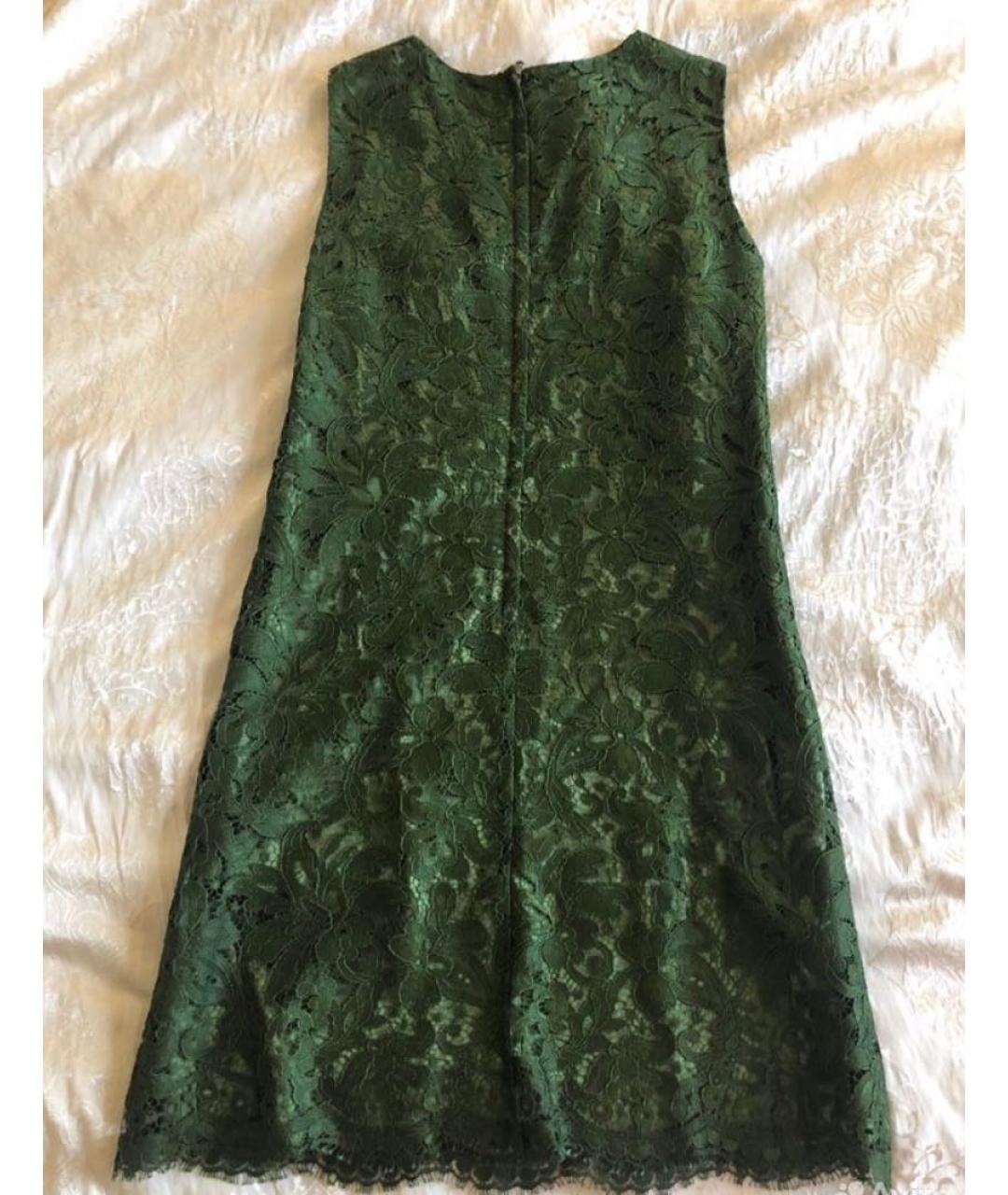 DOLCE&GABBANA Зеленые вискозное коктейльное платье, фото 4