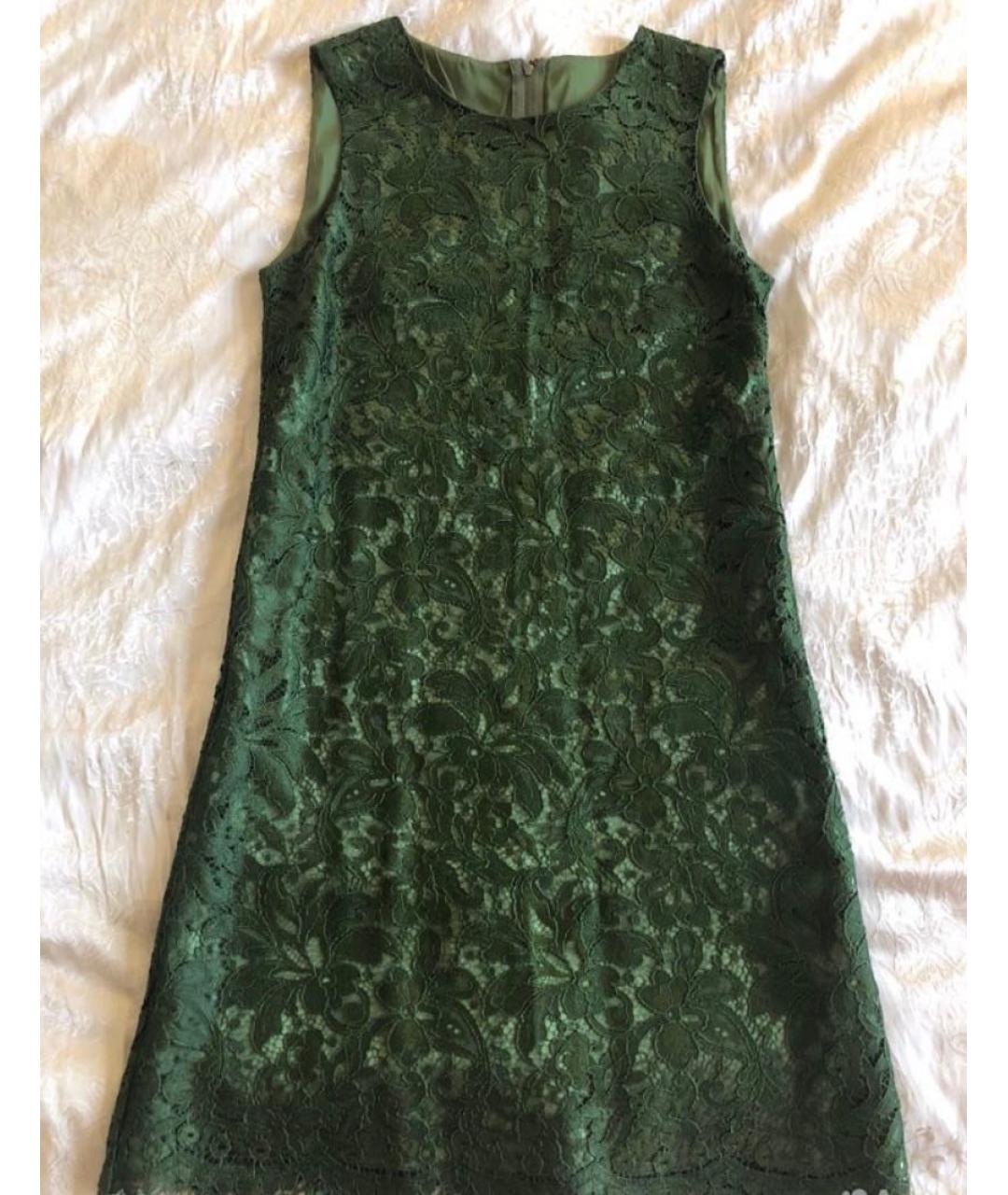 DOLCE&GABBANA Зеленые вискозное коктейльное платье, фото 5