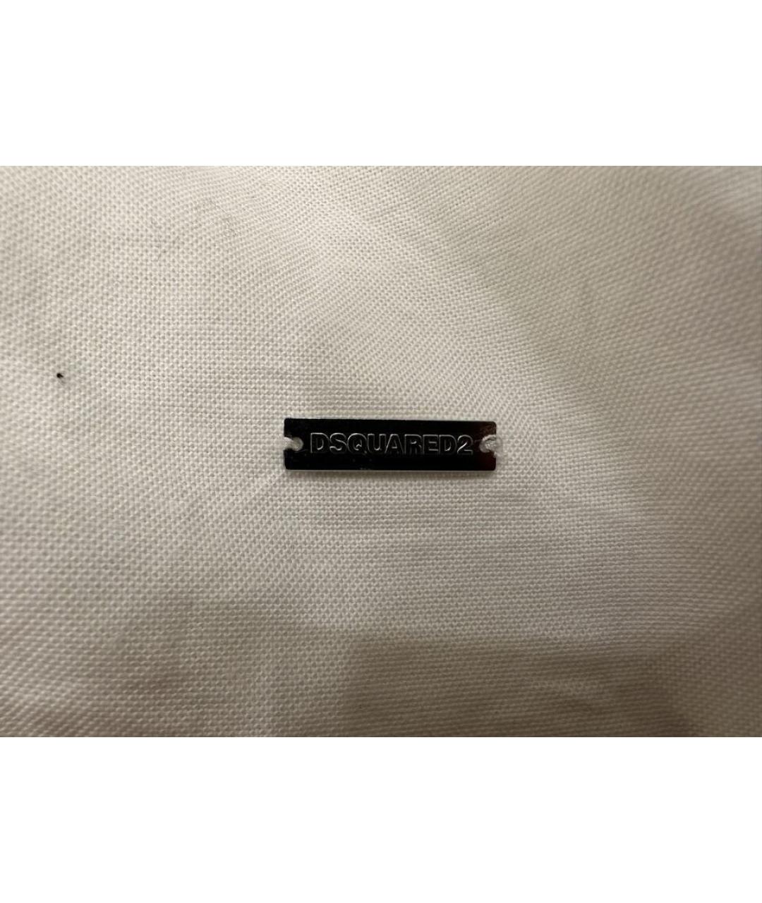 DSQUARED2 Белая хлопковая кэжуал рубашка, фото 3