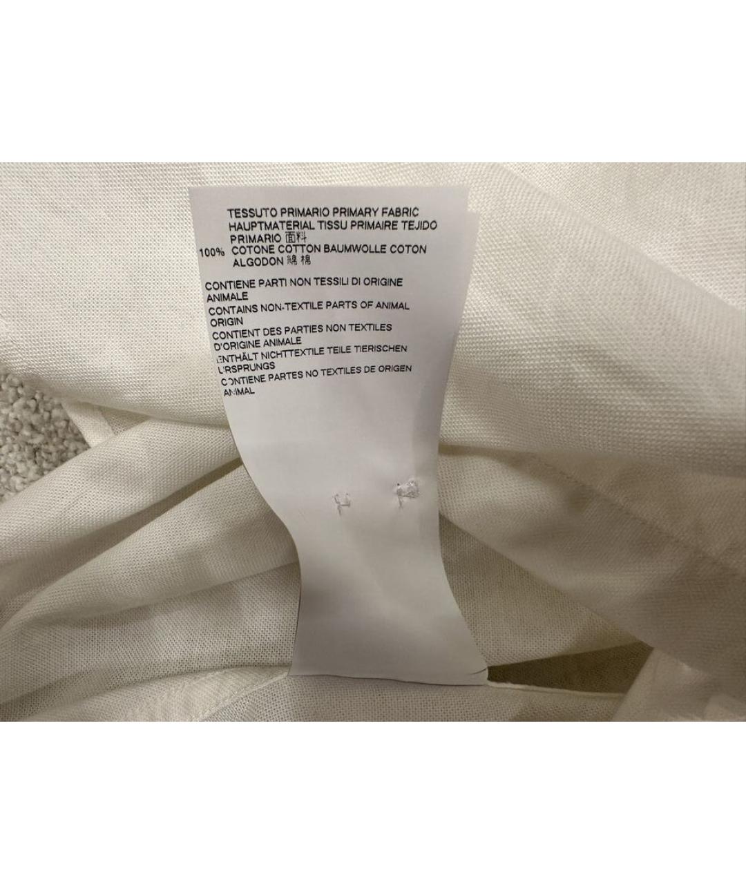 DSQUARED2 Белая хлопковая кэжуал рубашка, фото 8