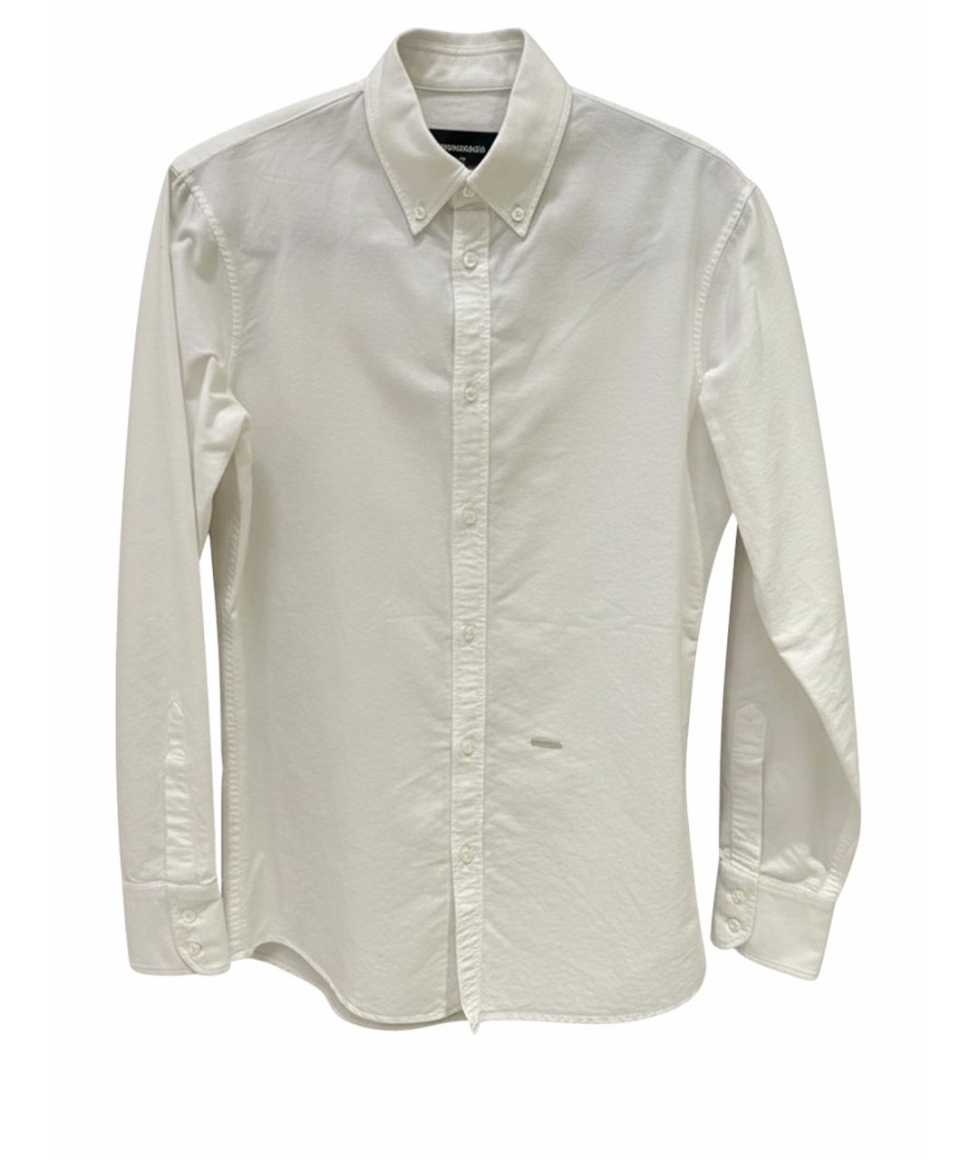 DSQUARED2 Белая хлопковая кэжуал рубашка, фото 1