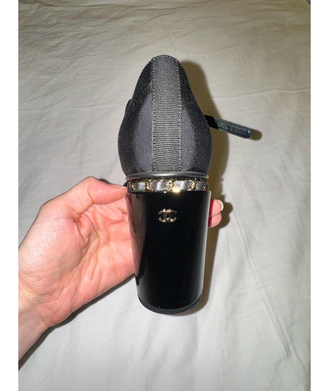 CHANEL Черные кожаные туфли, фото 4