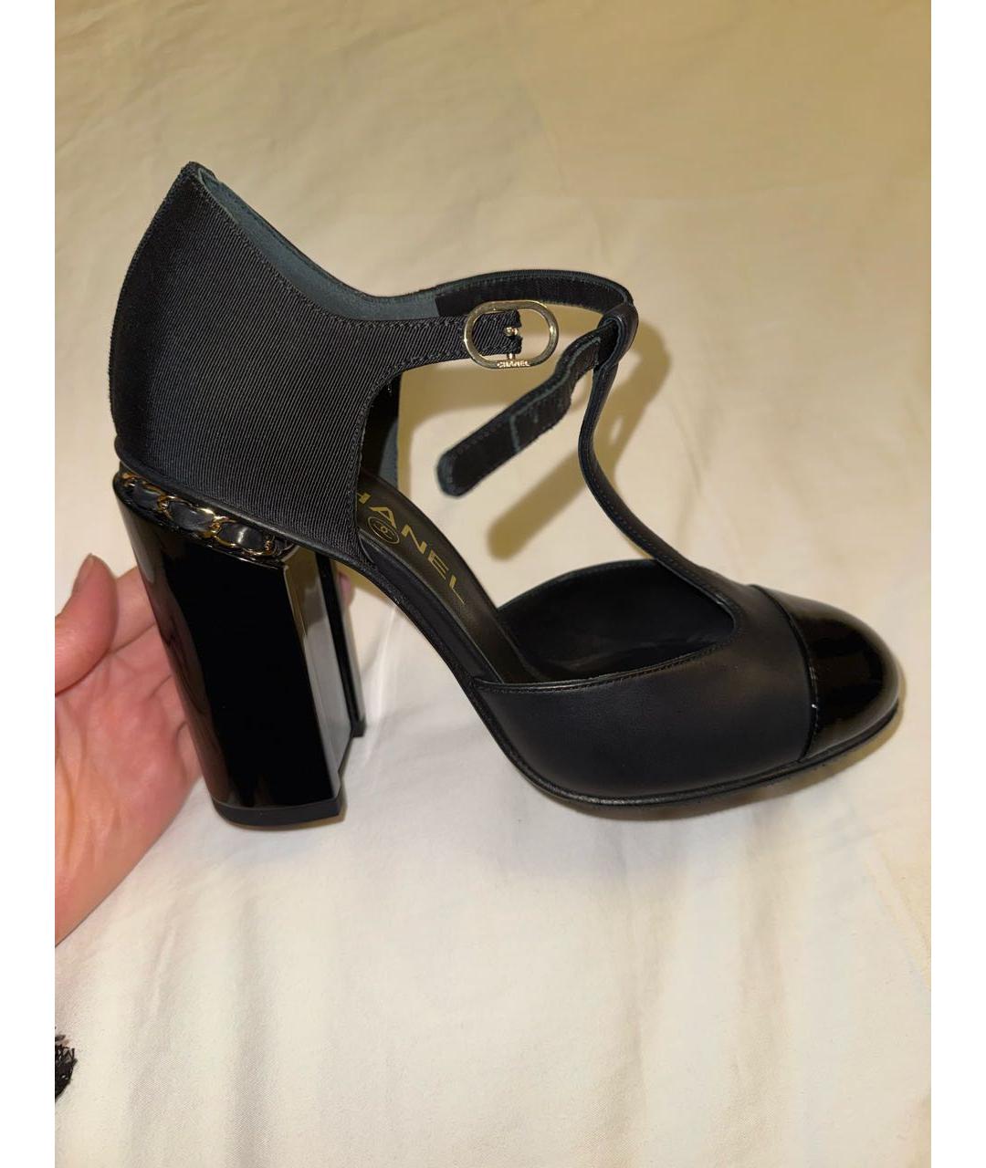CHANEL Черные кожаные туфли, фото 8