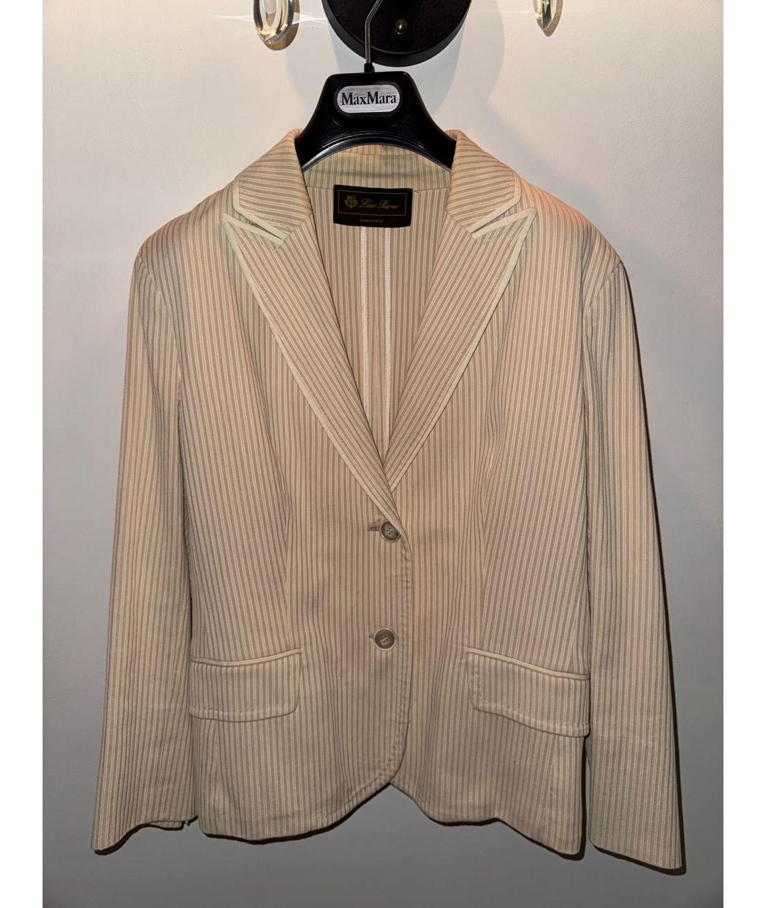 LORO PIANA Бежевый жакет/пиджак, фото 7