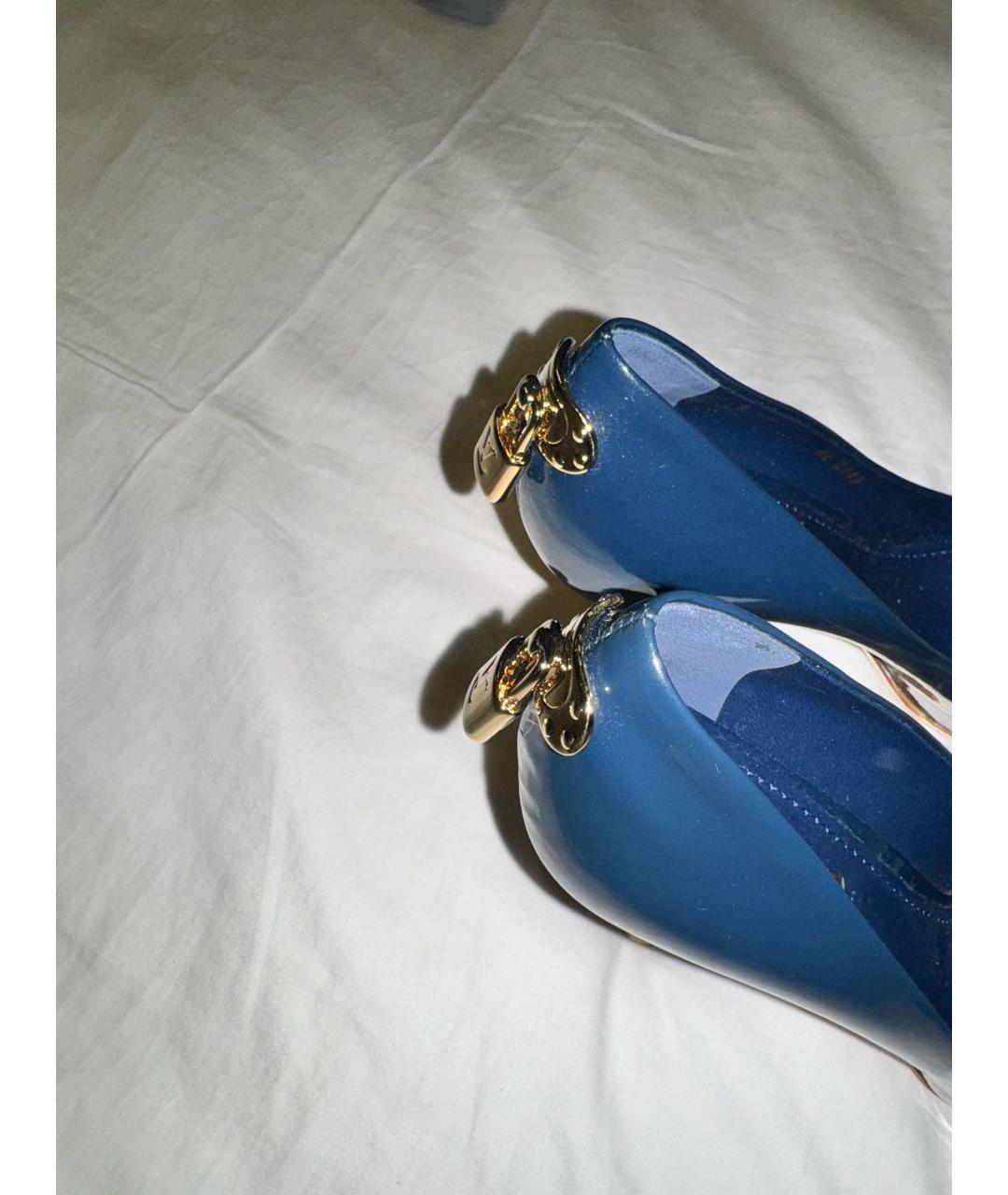 LOUIS VUITTON Темно-синие кожаные туфли, фото 3