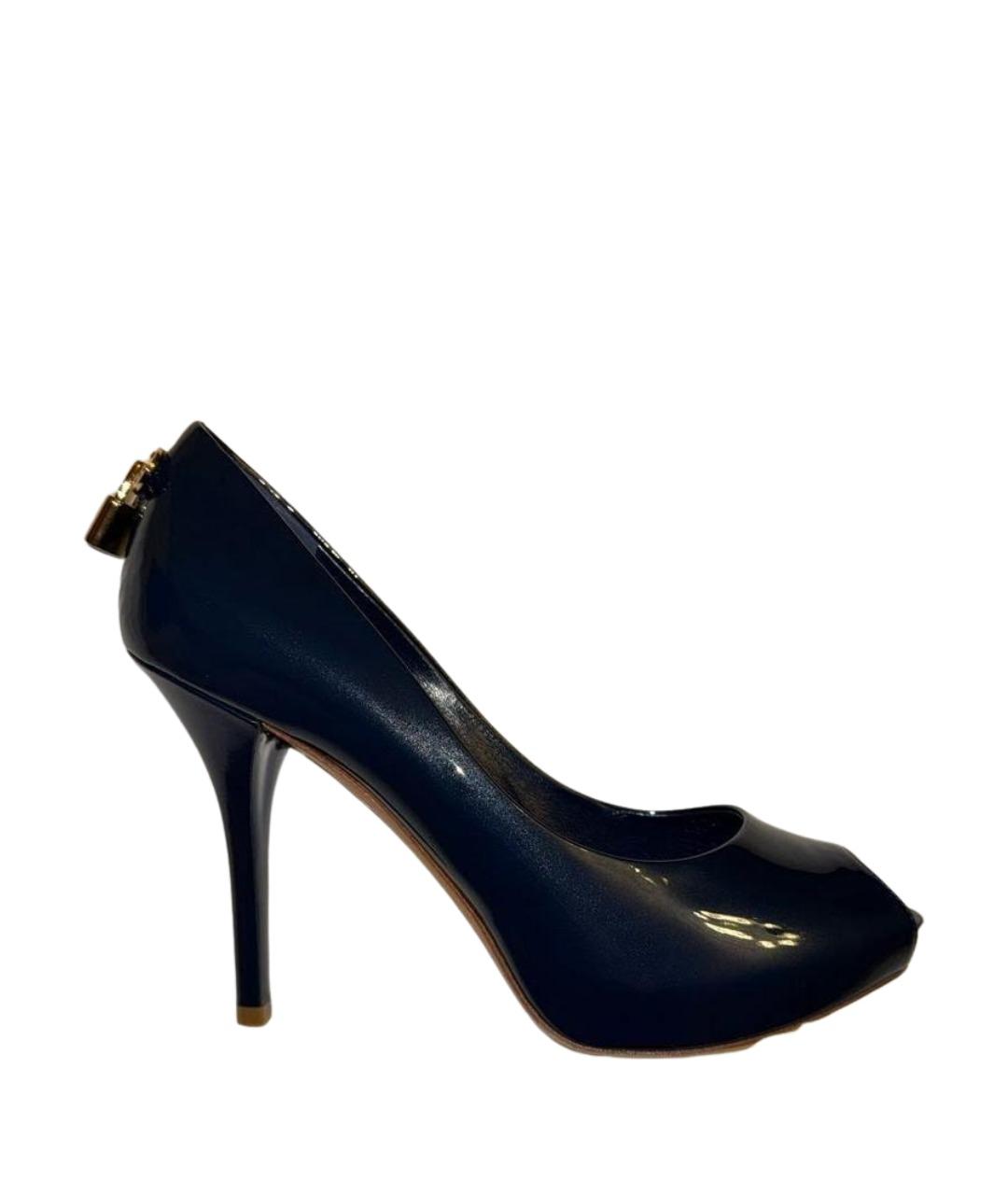 LOUIS VUITTON Темно-синие кожаные туфли, фото 1