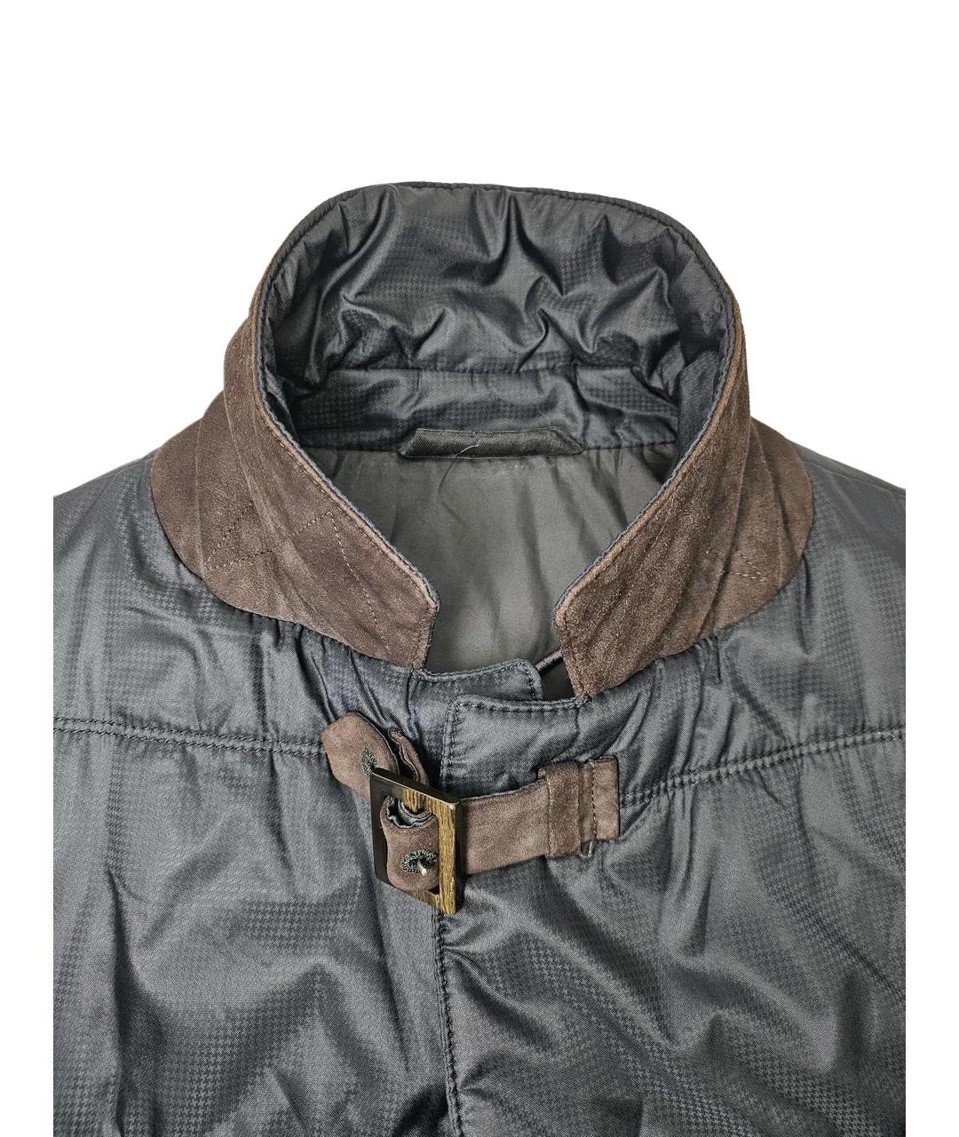 BRIONI Серая полиэстеровая куртка, фото 4