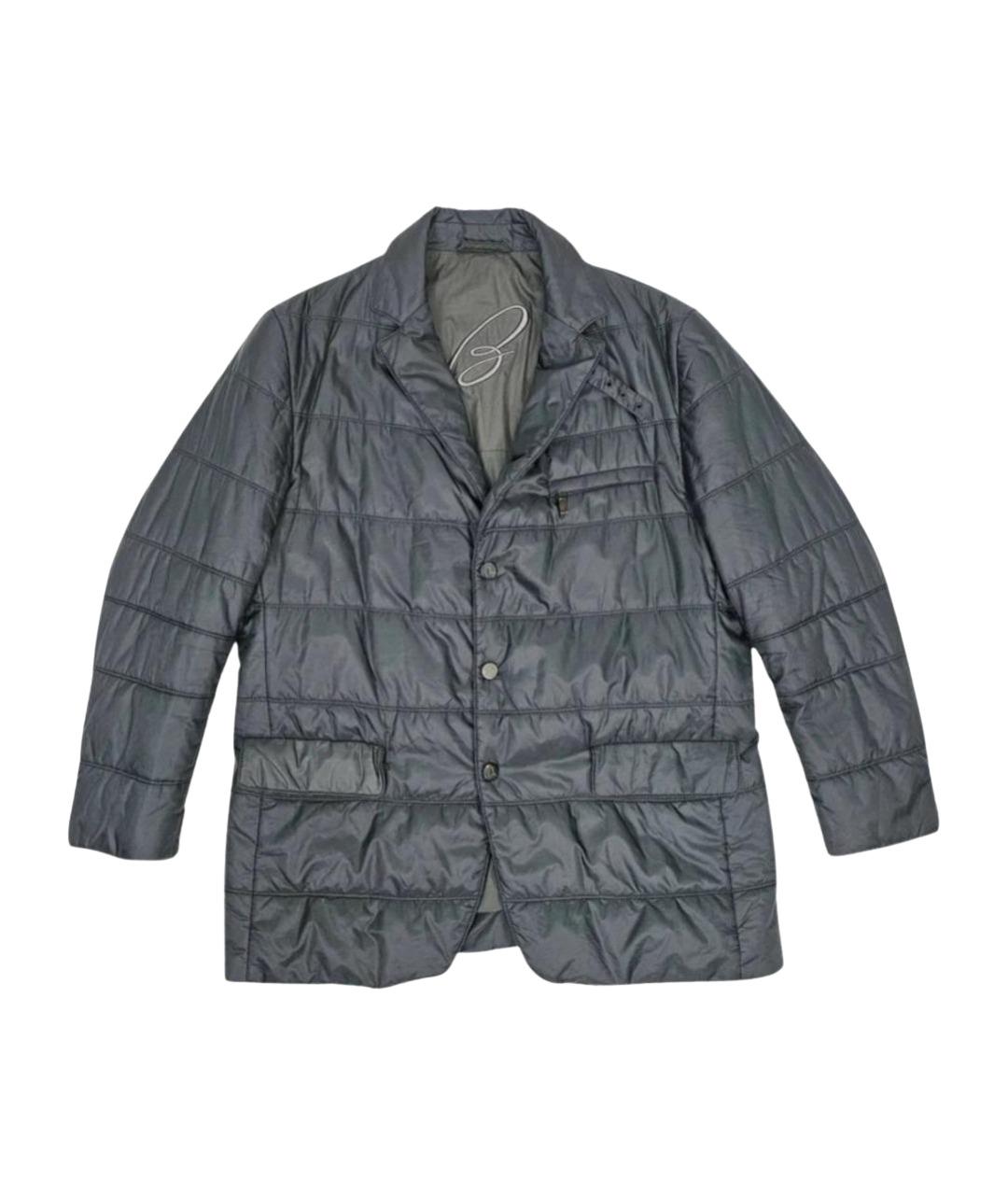BRIONI Серая полиэстеровая куртка, фото 1