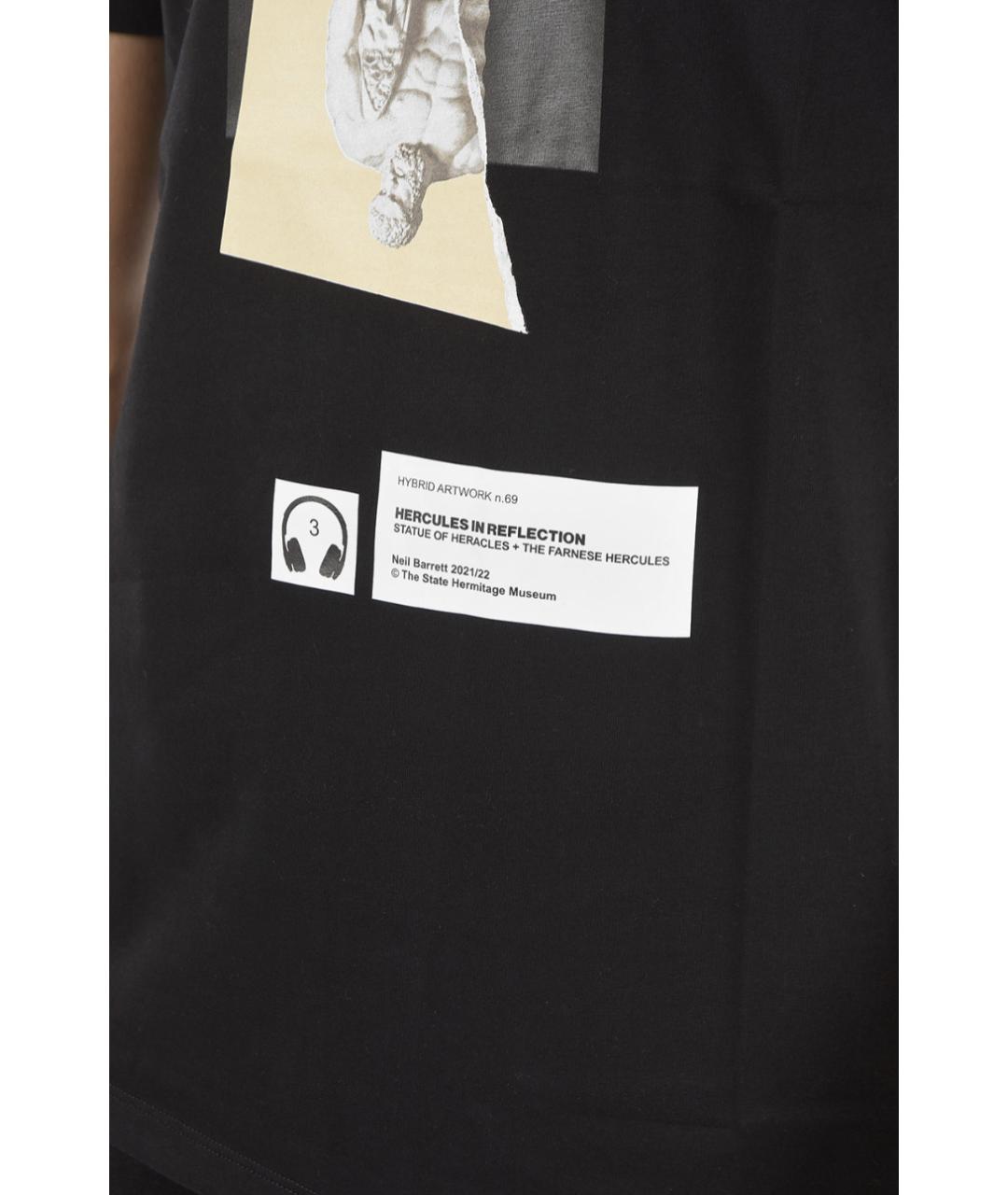 BARRETT Черная хлопковая футболка, фото 4