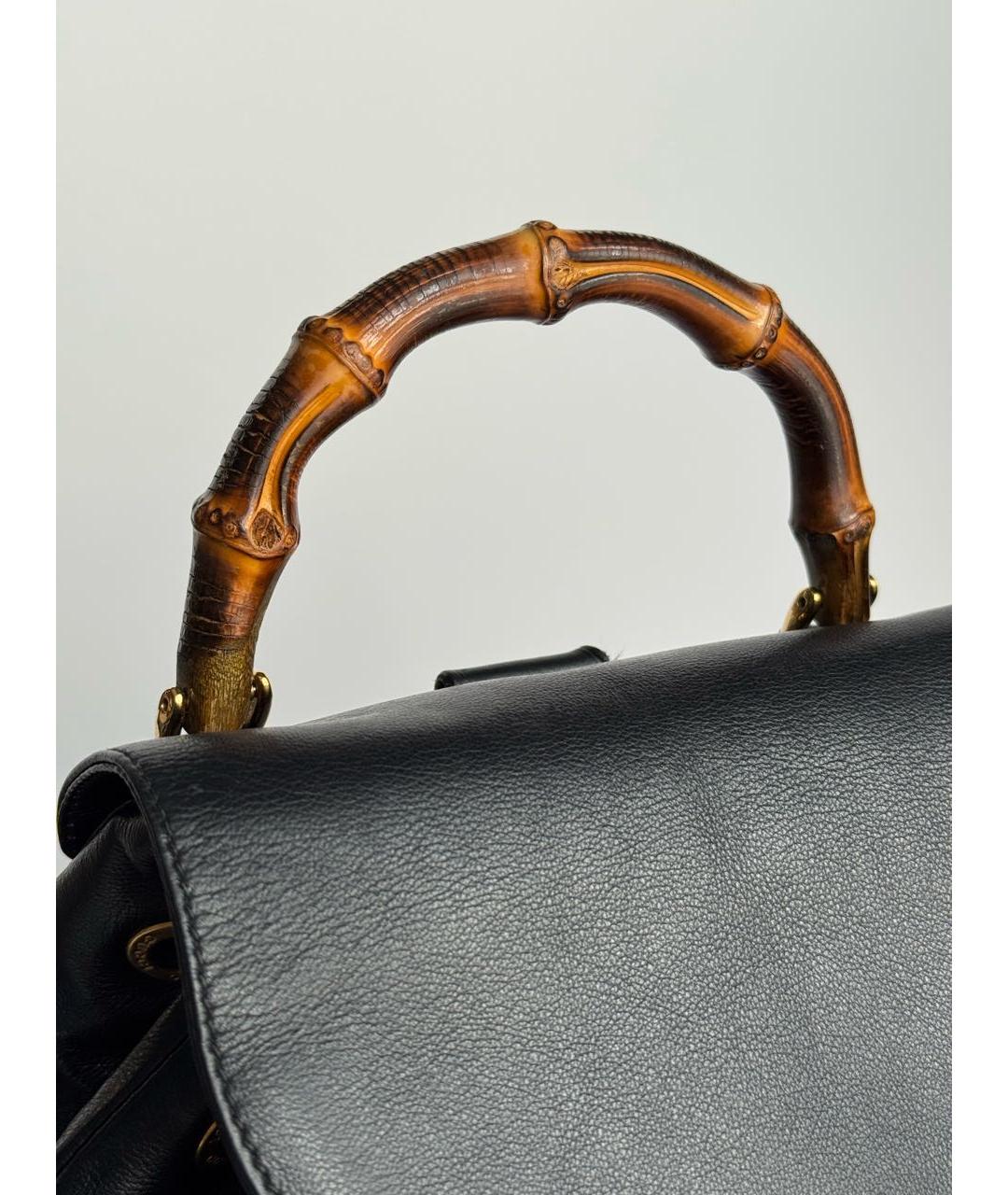 GUCCI Черный кожаный рюкзак, фото 4